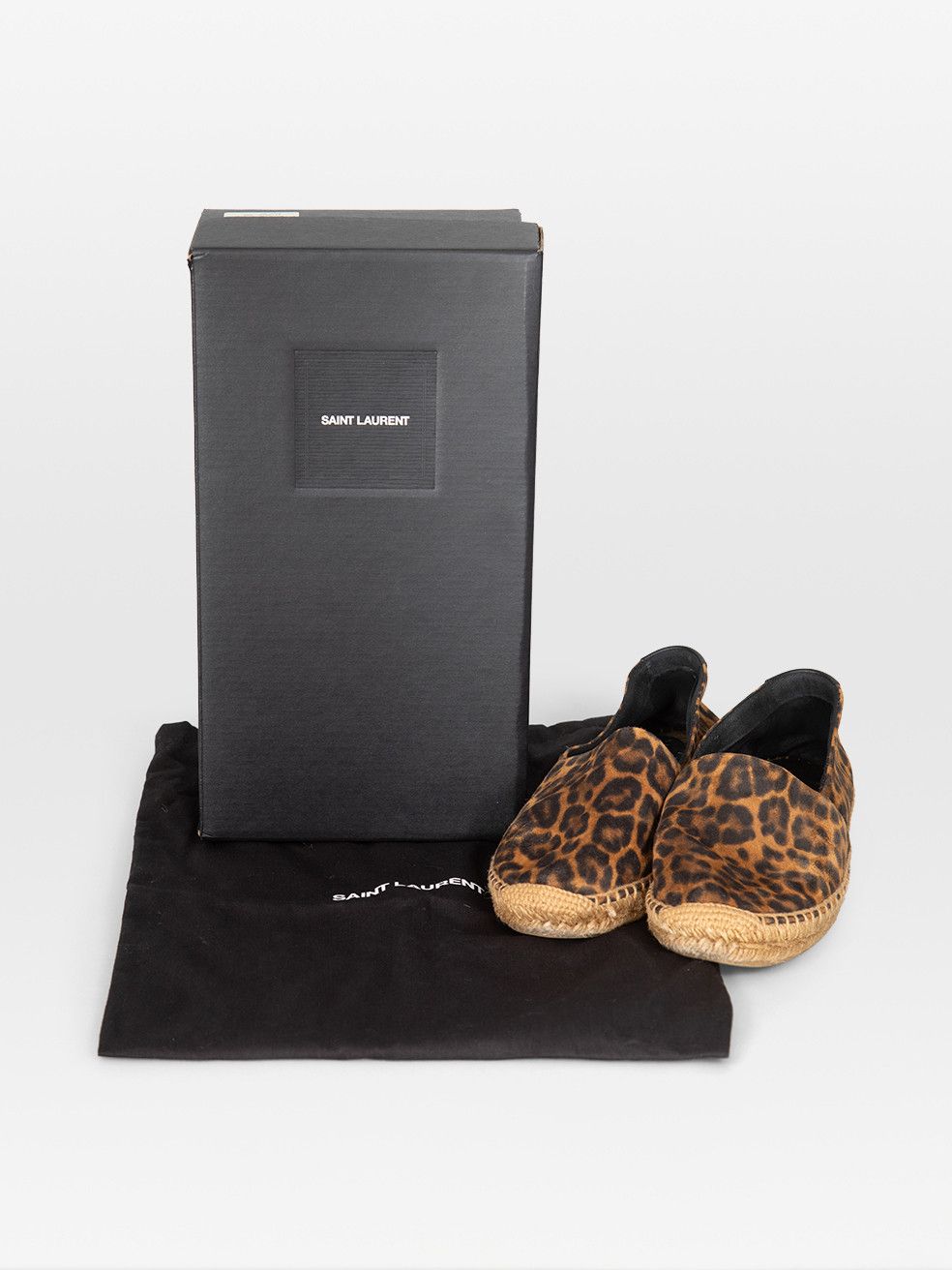 Saint Laurent Paris Brown Leopard Suede Espadrilles Size US 7 / IT 37 - 13 Thumbnail