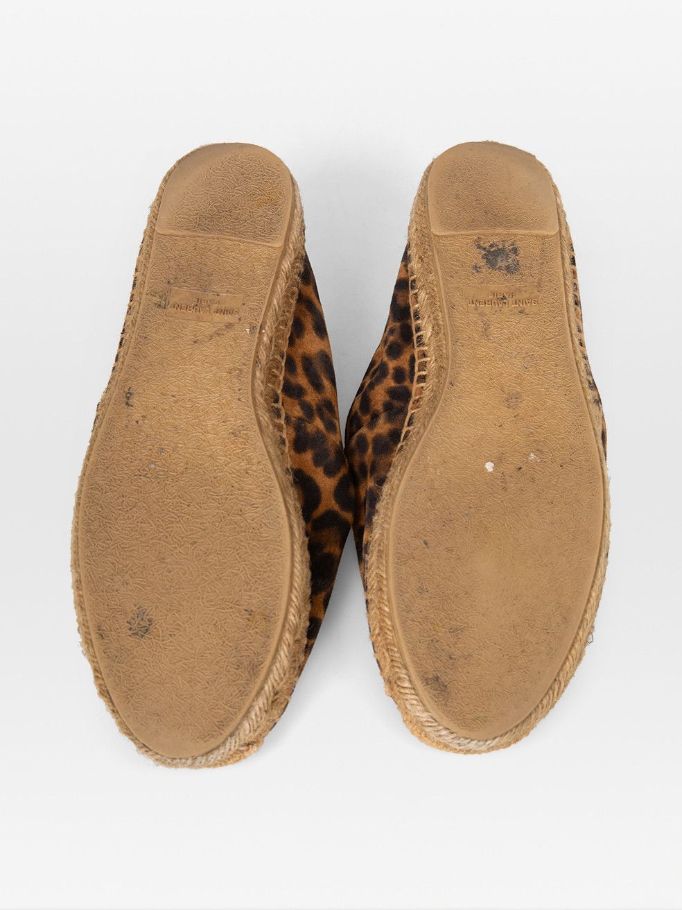 Saint Laurent Paris Brown Leopard Suede Espadrilles Size US 7 / IT 37 - 4 Thumbnail