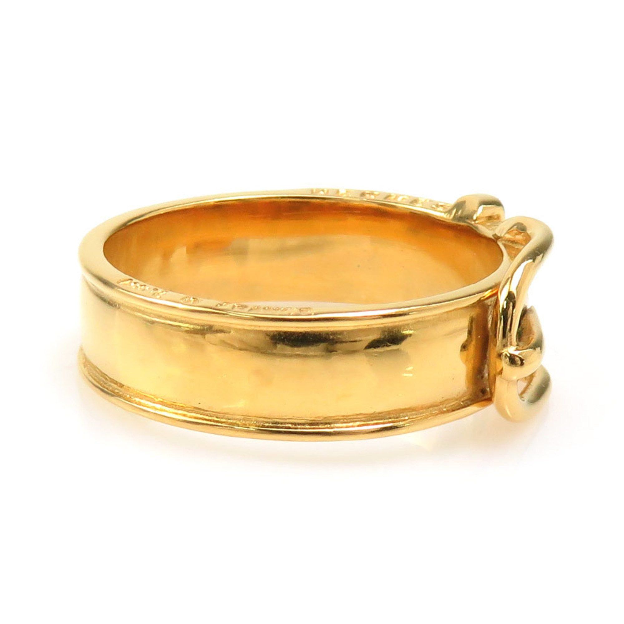 Hermes Hermes scarf ring with belt motif, metal, gold, women's, e60806n Size ONE SIZE - 3 Thumbnail