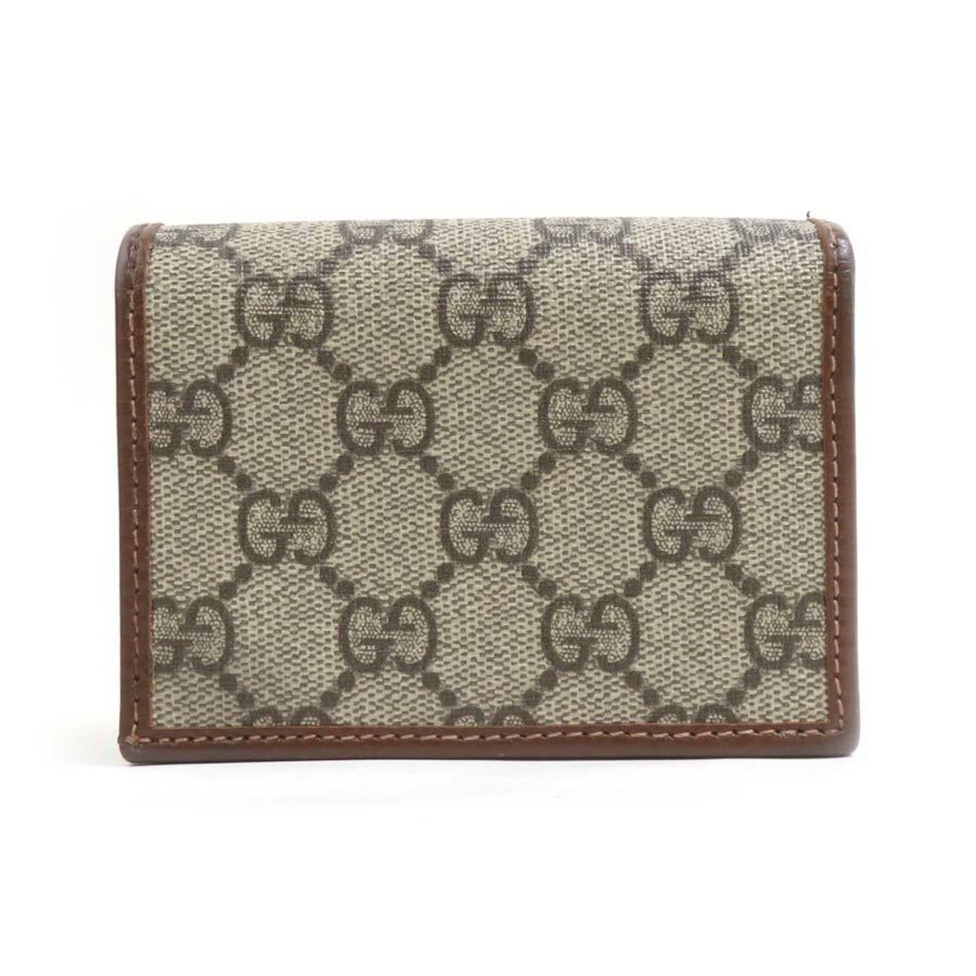 Gucci Gucci Horsebit Bifold Wallet in GG Supreme Canvas, Brown, 621887 (h31430a) Size ONE SIZE - 2 Thumbnail