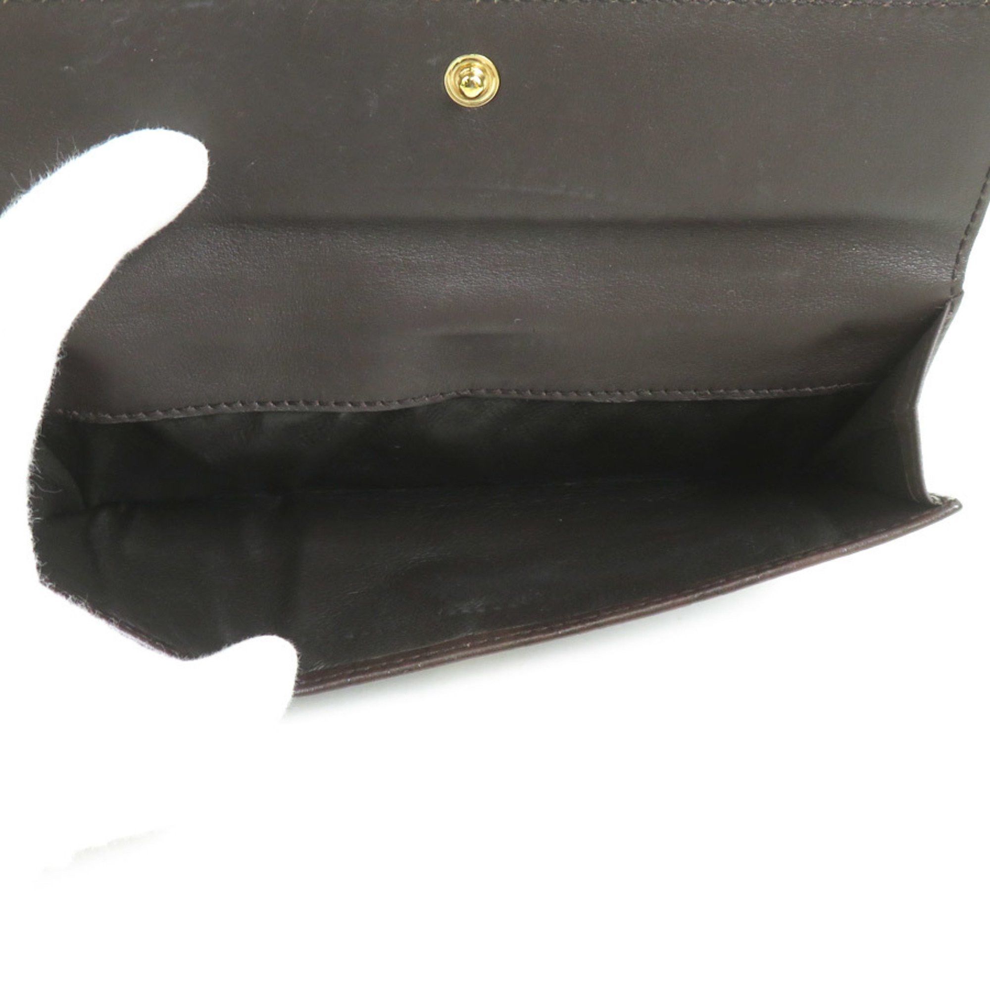 Gucci Gucci Bifold Long Wallet Guccissima Leather Dark Brown and Gold Women's 203550 e60795g Size ONE SIZE - 4 Thumbnail