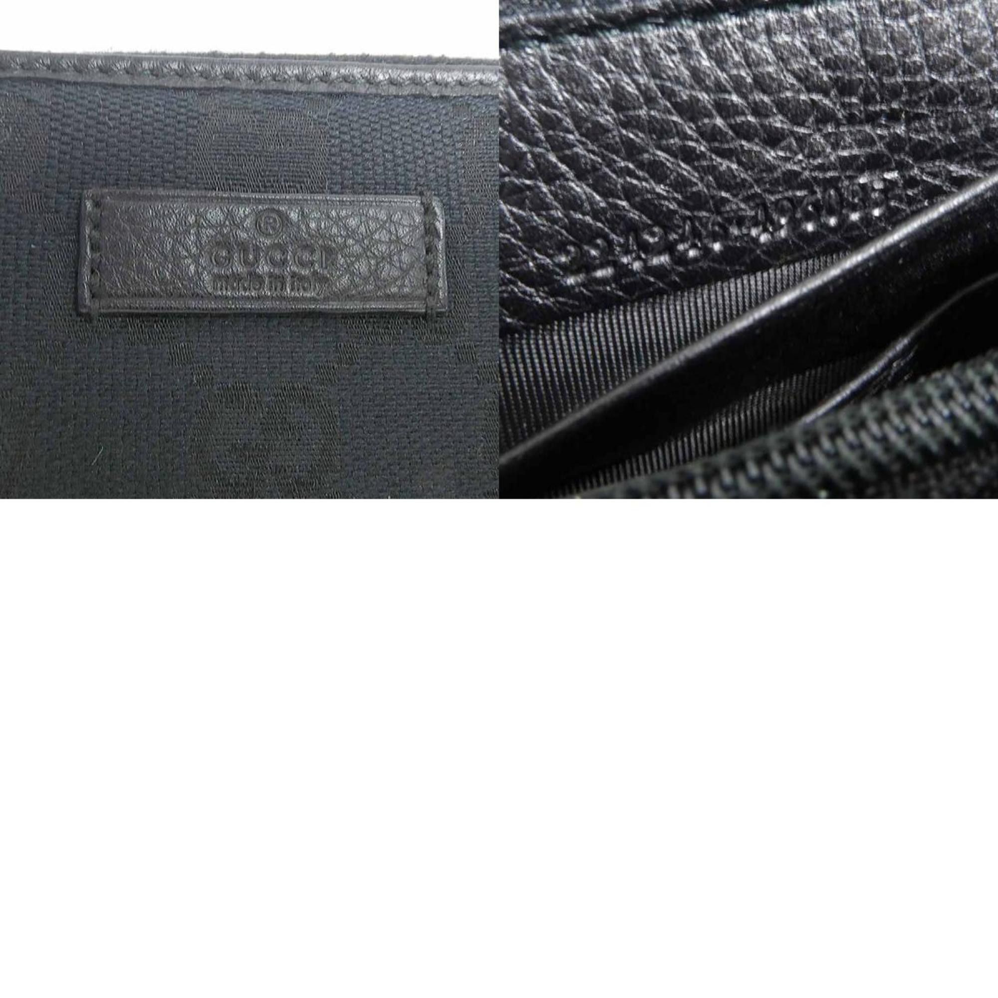 Gucci Gucci Round Long Wallet in GG Canvas, Black and Silver, Men's Women's, 224246 e60756a Size ONE SIZE - 5 Thumbnail