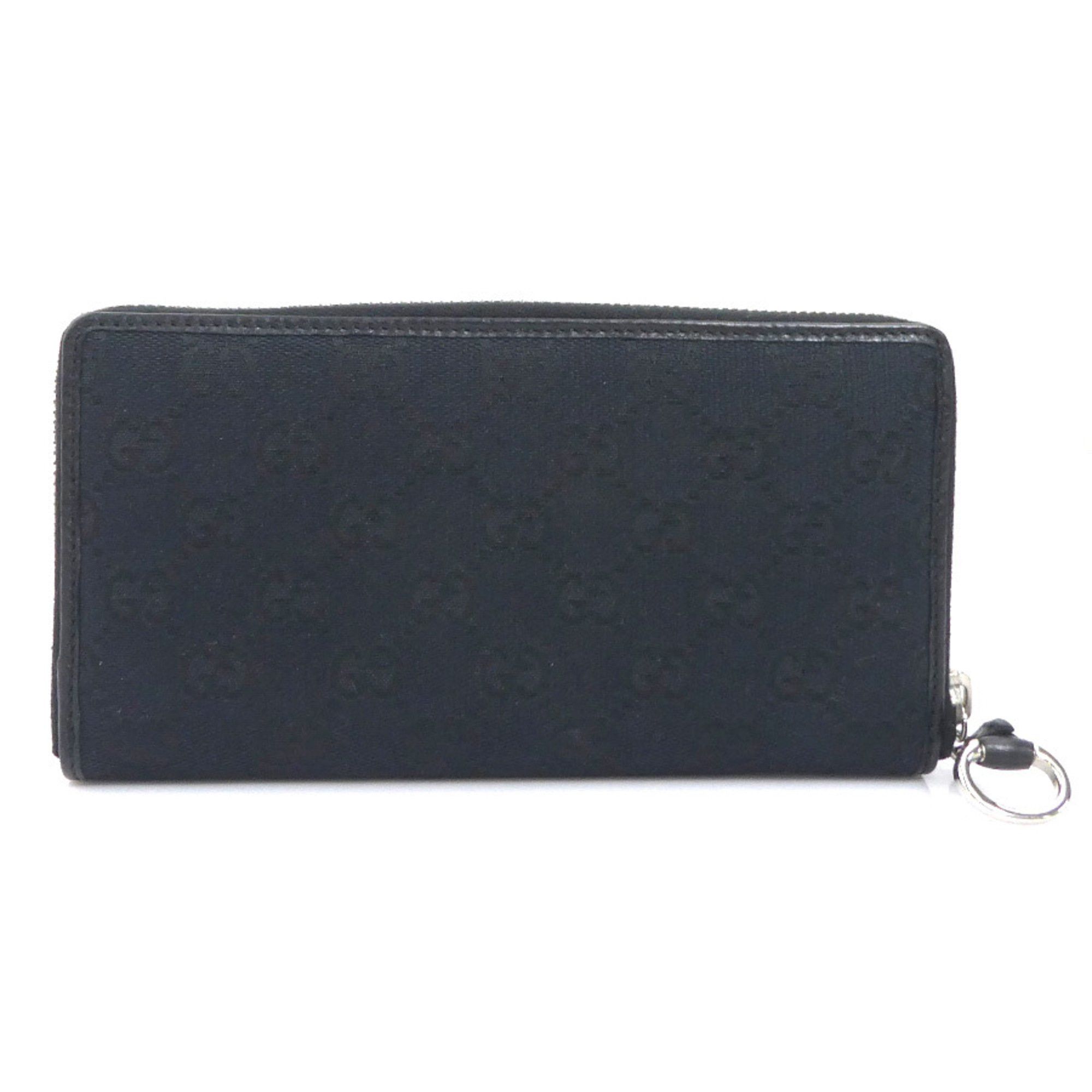 Gucci Gucci Round Long Wallet in GG Canvas, Black and Silver, Men's Women's, 224246 e60756a Size ONE SIZE - 2 Thumbnail