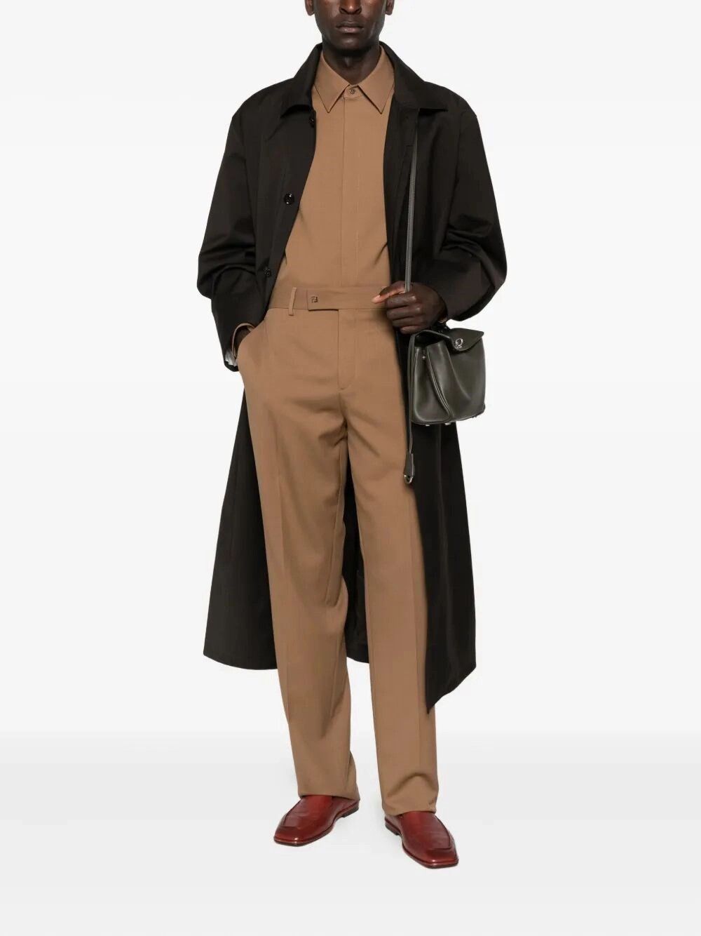 トップス RESISTED YARN DYED WOOL GABARDINE SHIRT Wool Gabardine Shirt