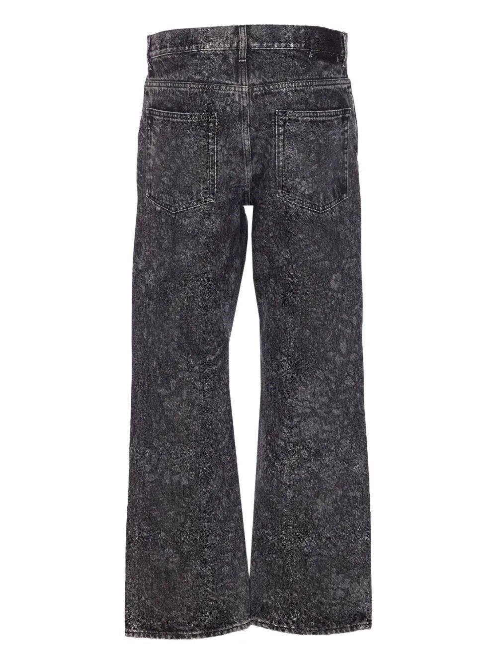 Golden Goose `Journey` Skate Jeans `All Over Laser Flowers` Size US 35 - 2 Thumbnail