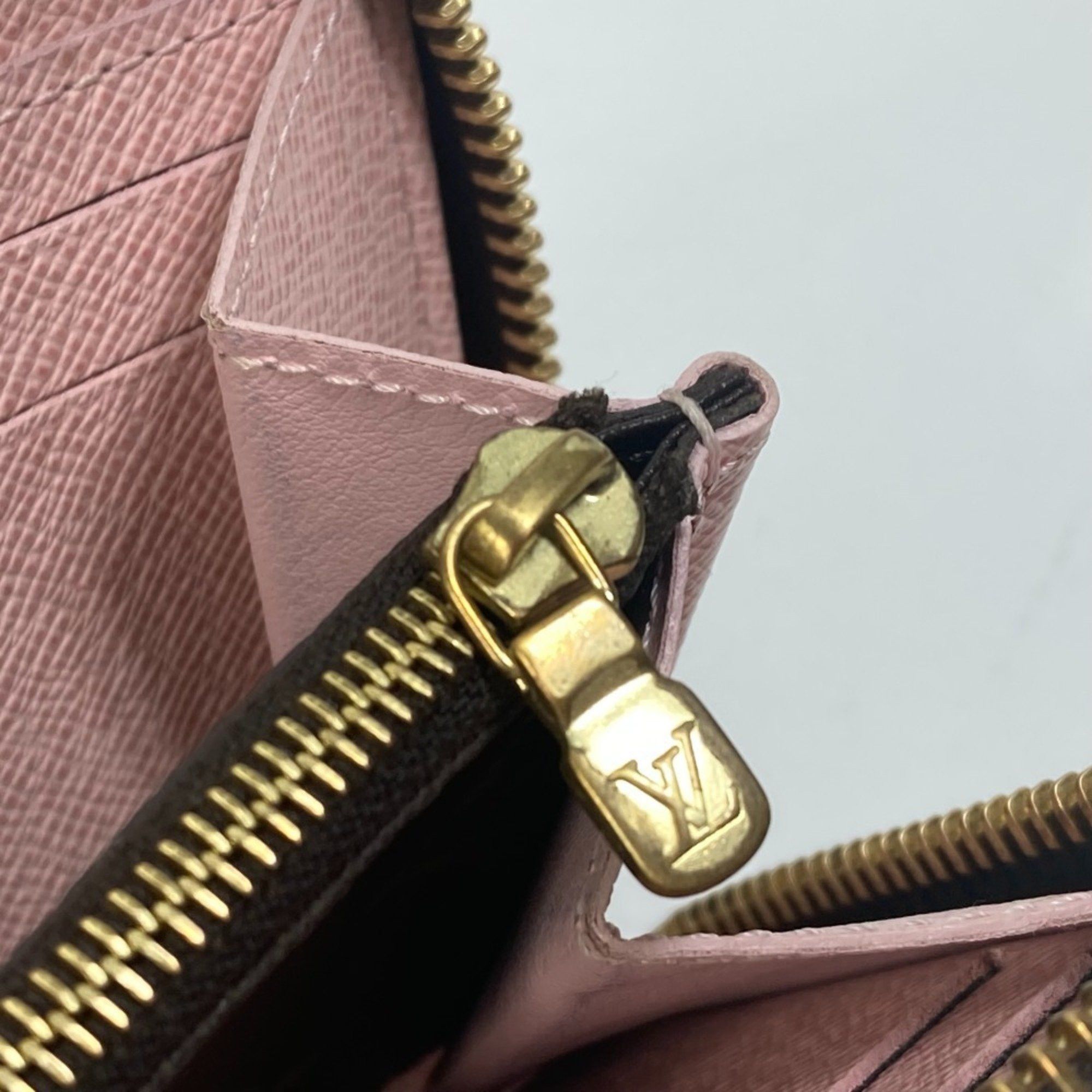 Louis Vuitton LOUIS VUITTON M61298 Monogram Portefeuille Clemence Round Zip Long Wallet in Canvas, Women's, Rose Ballerine, Pink Size ONE SIZE - 10 Thumbnail