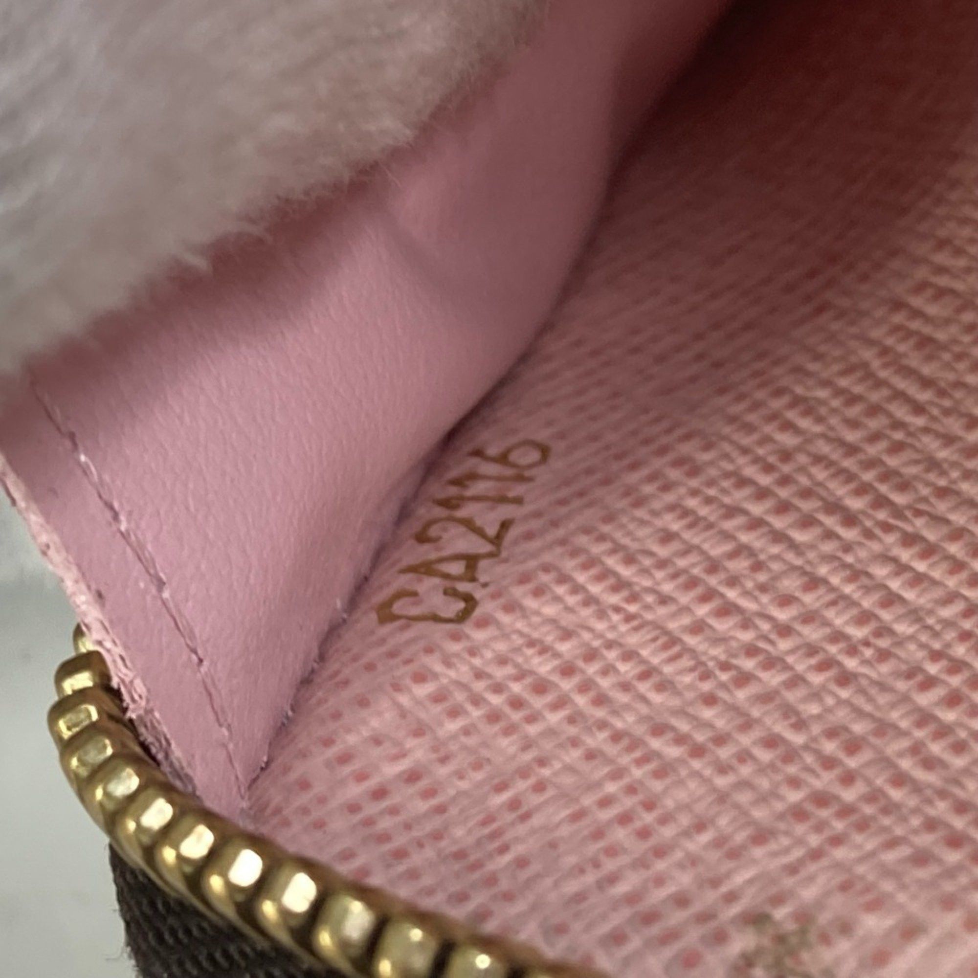 Louis Vuitton LOUIS VUITTON M61298 Monogram Portefeuille Clemence Round Zip Long Wallet in Canvas, Women's, Rose Ballerine, Pink Size ONE SIZE - 12 Thumbnail