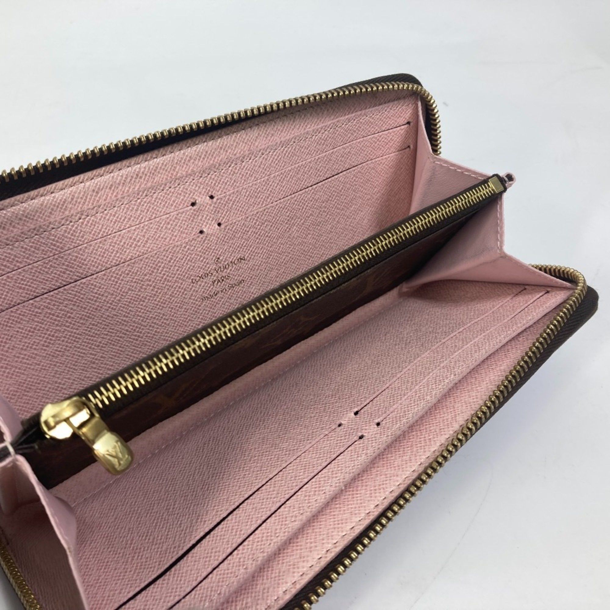 Louis Vuitton LOUIS VUITTON M61298 Monogram Portefeuille Clemence Round Zip Long Wallet in Canvas, Women's, Rose Ballerine, Pink Size ONE SIZE - 6 Thumbnail