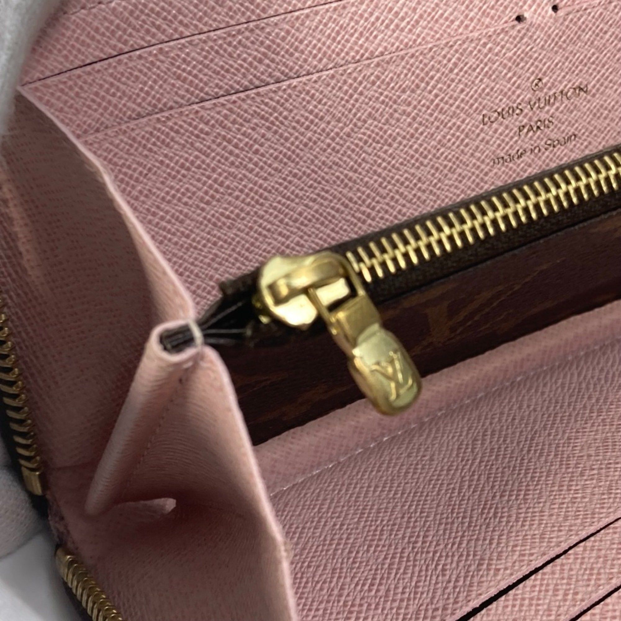 Louis Vuitton LOUIS VUITTON M61298 Monogram Portefeuille Clemence Round Zip Long Wallet in Canvas, Women's, Rose Ballerine, Pink Size ONE SIZE - 7 Thumbnail