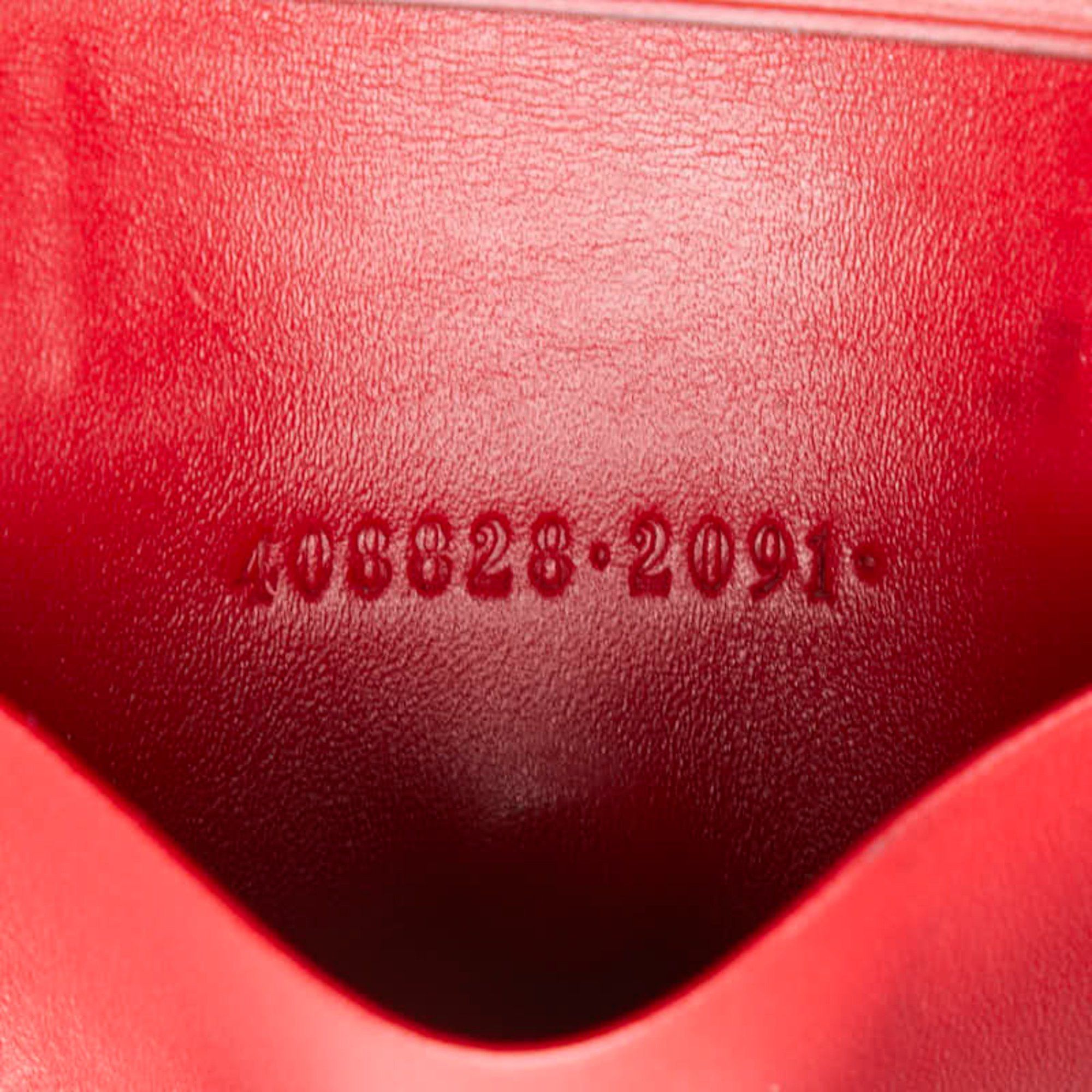 Gucci Gucci Guccissima Sherry Line 6-Ring Key Case 408828 Red Navy Leather Women's GUCCI Size ONE SIZE - 8 Thumbnail