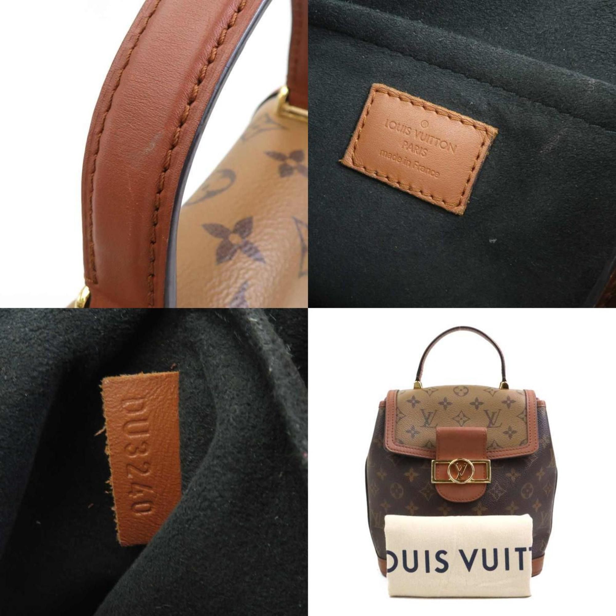 Louis Vuitton Louis Vuitton Monogram Reverse Dauphine Backpack in Canvas, Brown and Gold, Women's, M45145 e60776k Size ONE SIZE - 5 Thumbnail