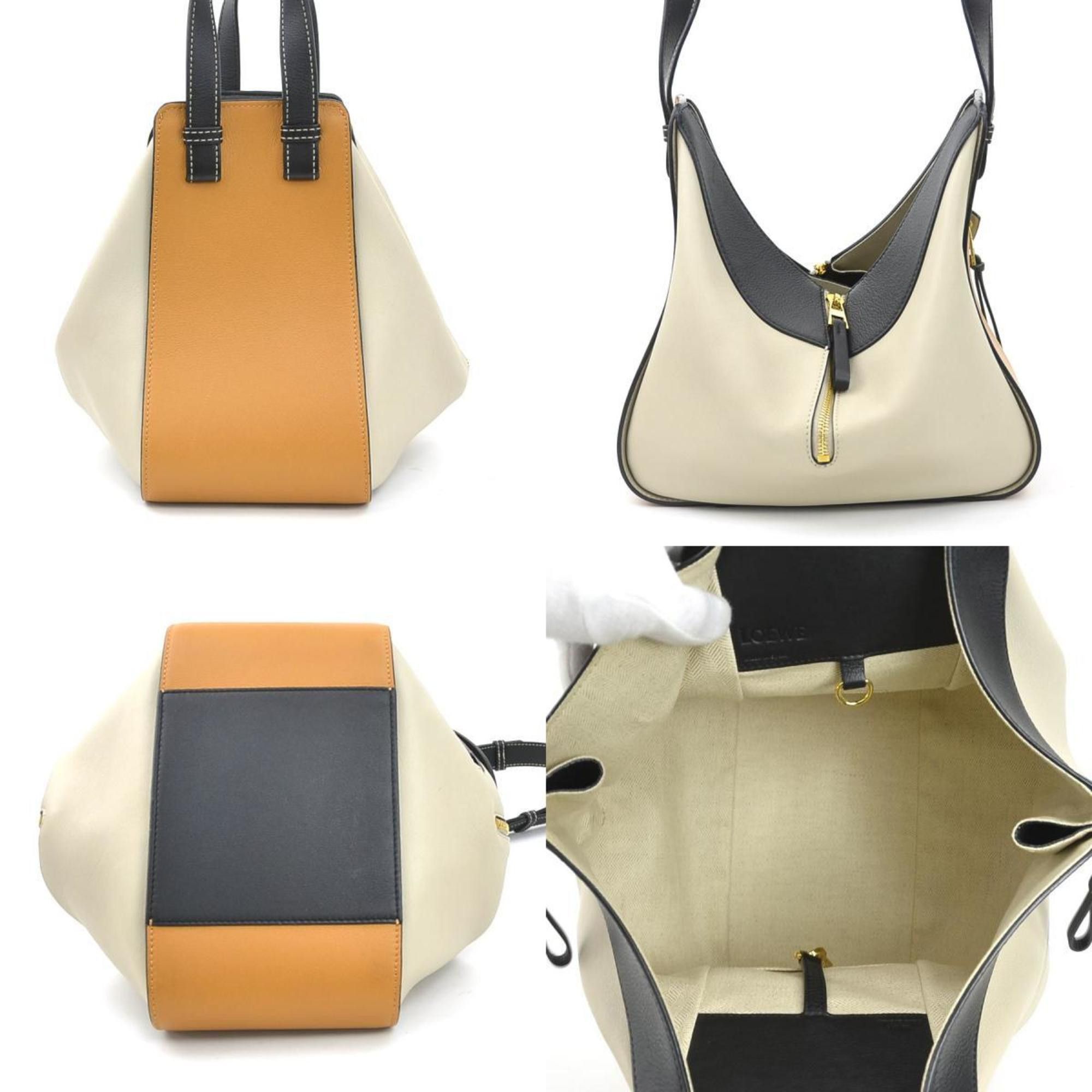 Loewe LOEWE Hammock Small Leather Handbag Shoulder Bag in Brown, Greige, Black, and Gold for Men Women (e60774k) Size ONE SIZE - 2 Thumbnail