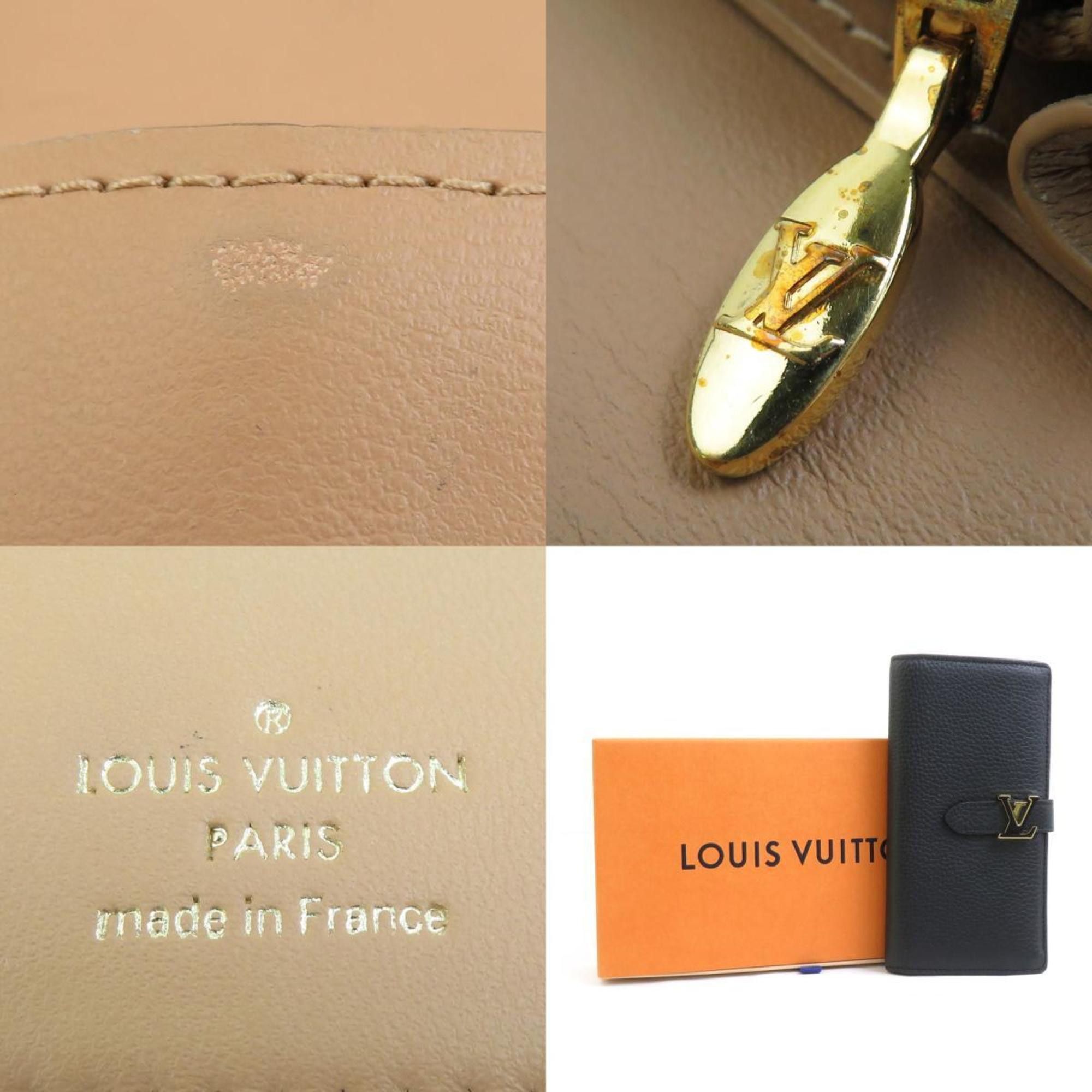 Louis Vuitton Louis Vuitton Bi-fold Long Wallet LV Vertical Leather Black Gold Men's Women's M81330 e60778g Size ONE SIZE - 5 Thumbnail