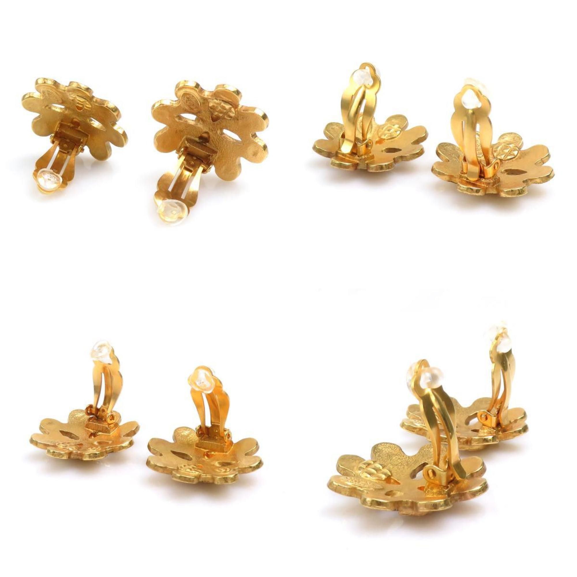 Chanel CHANEL Coco Mark Metal Gold Earrings for Women e60785i Size ONE SIZE - 3 Thumbnail