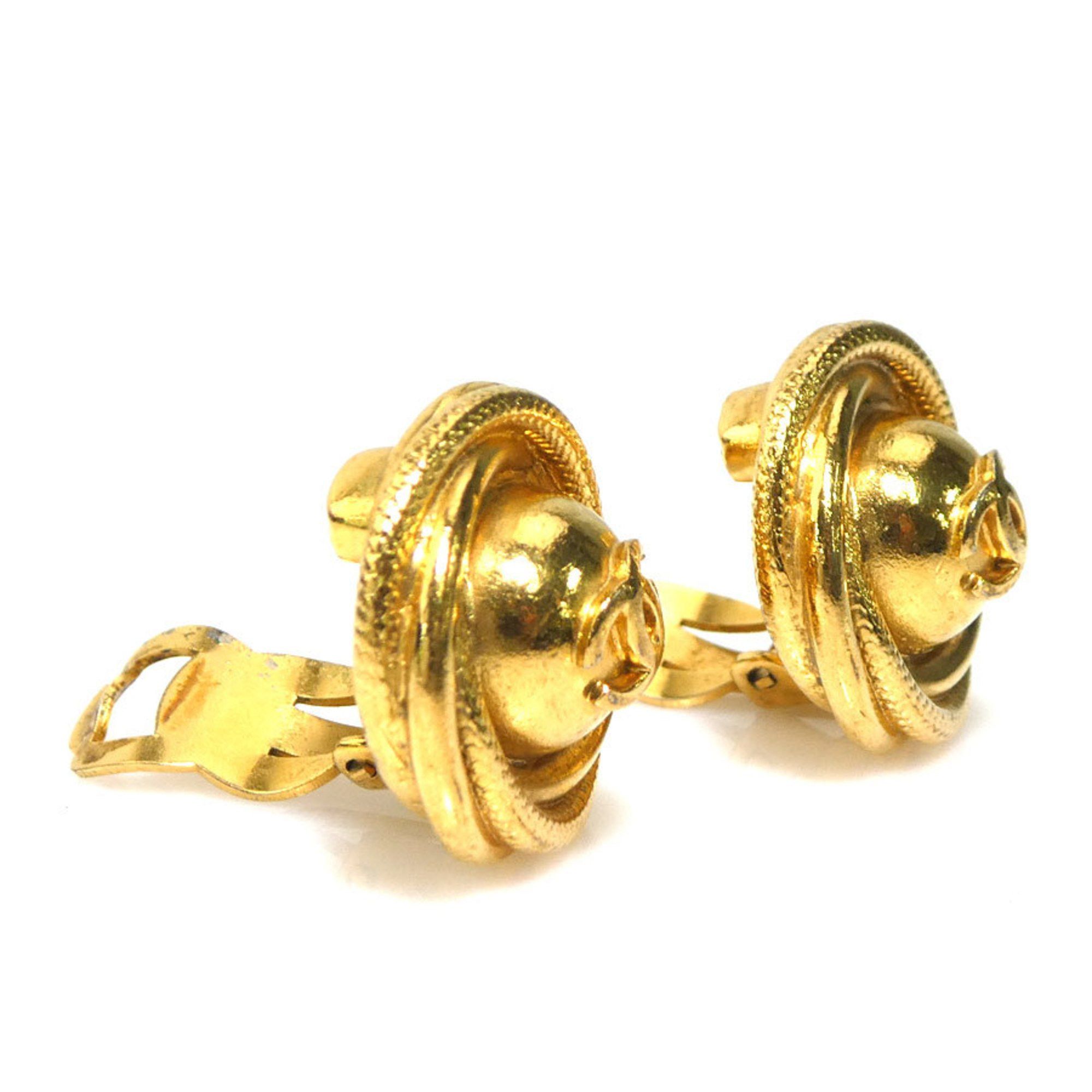 Chanel CHANEL Coco Mark Metal Gold Earrings for Women e60767g Size ONE SIZE - 2 Thumbnail