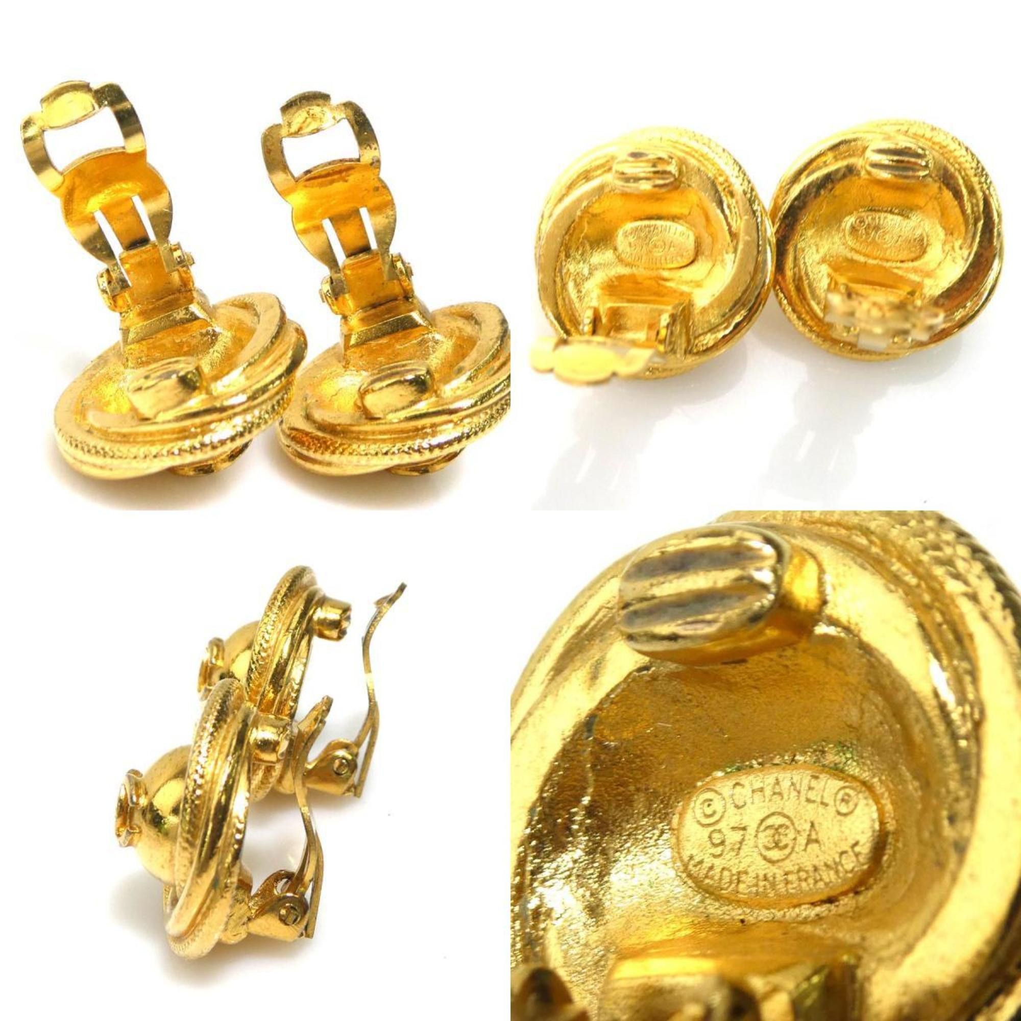 Chanel CHANEL Coco Mark Metal Gold Earrings for Women e60767g Size ONE SIZE - 5 Thumbnail