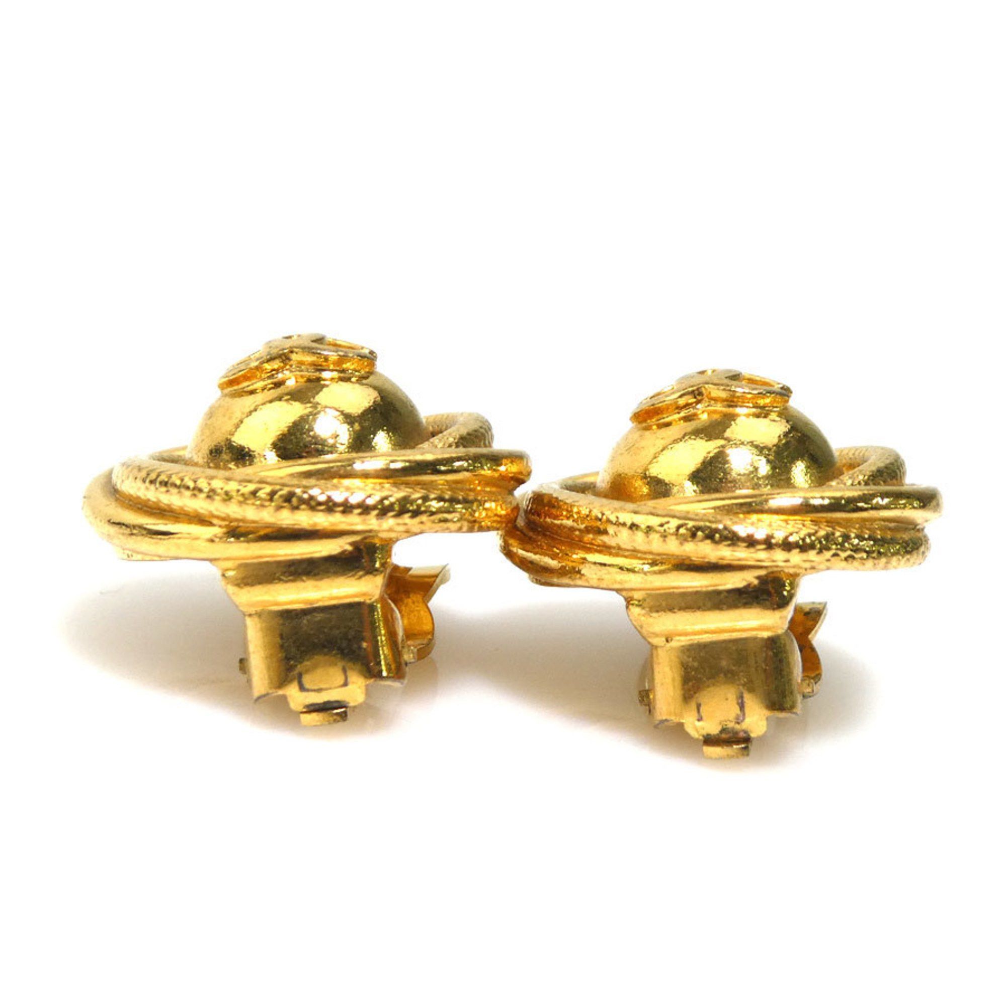 Chanel CHANEL Coco Mark Metal Gold Earrings for Women e60767g Size ONE SIZE - 3 Thumbnail