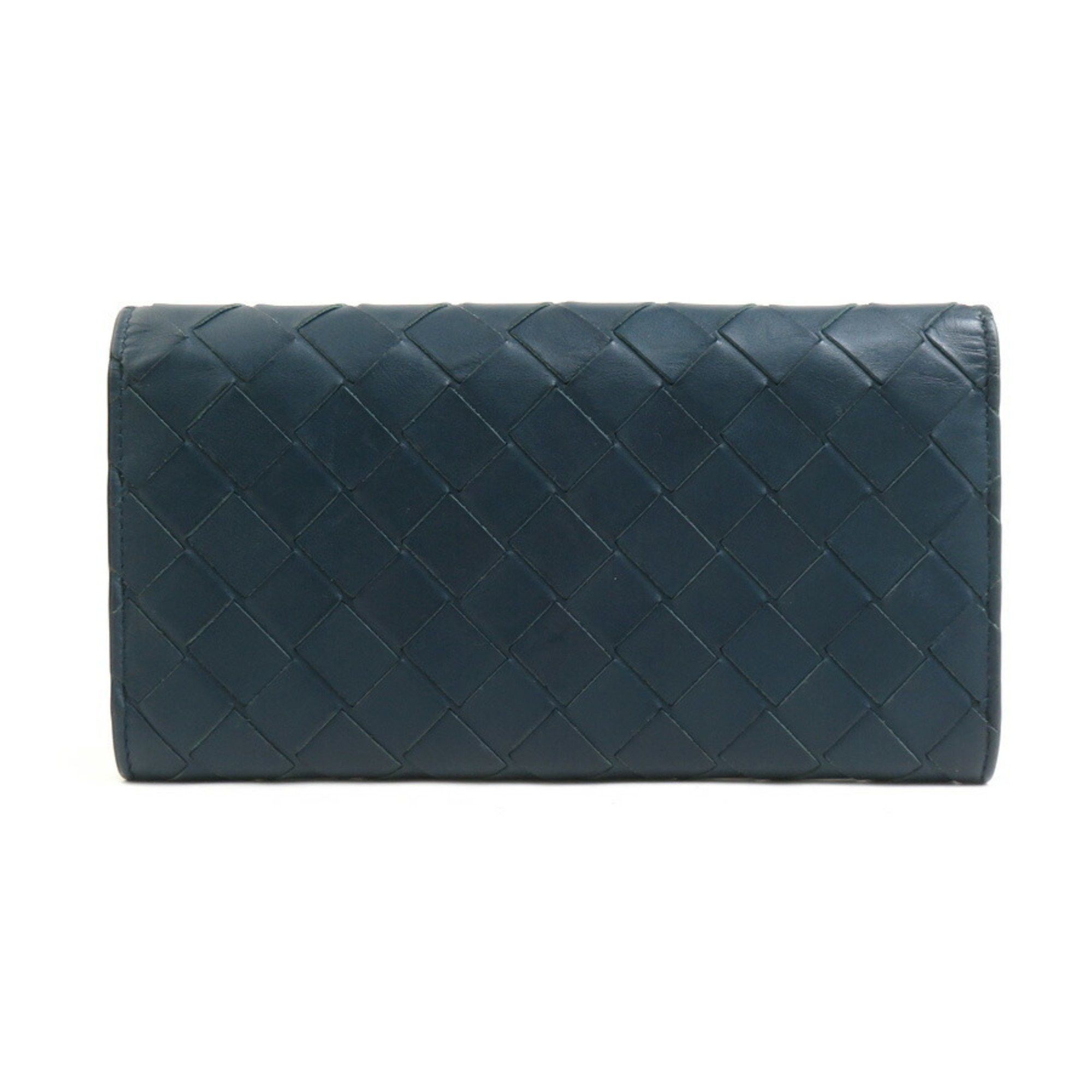 Bottega Veneta Bottega Veneta long wallet in intrecciato leather blue-green for men and women, r10733g Size ONE SIZE - 2 Thumbnail