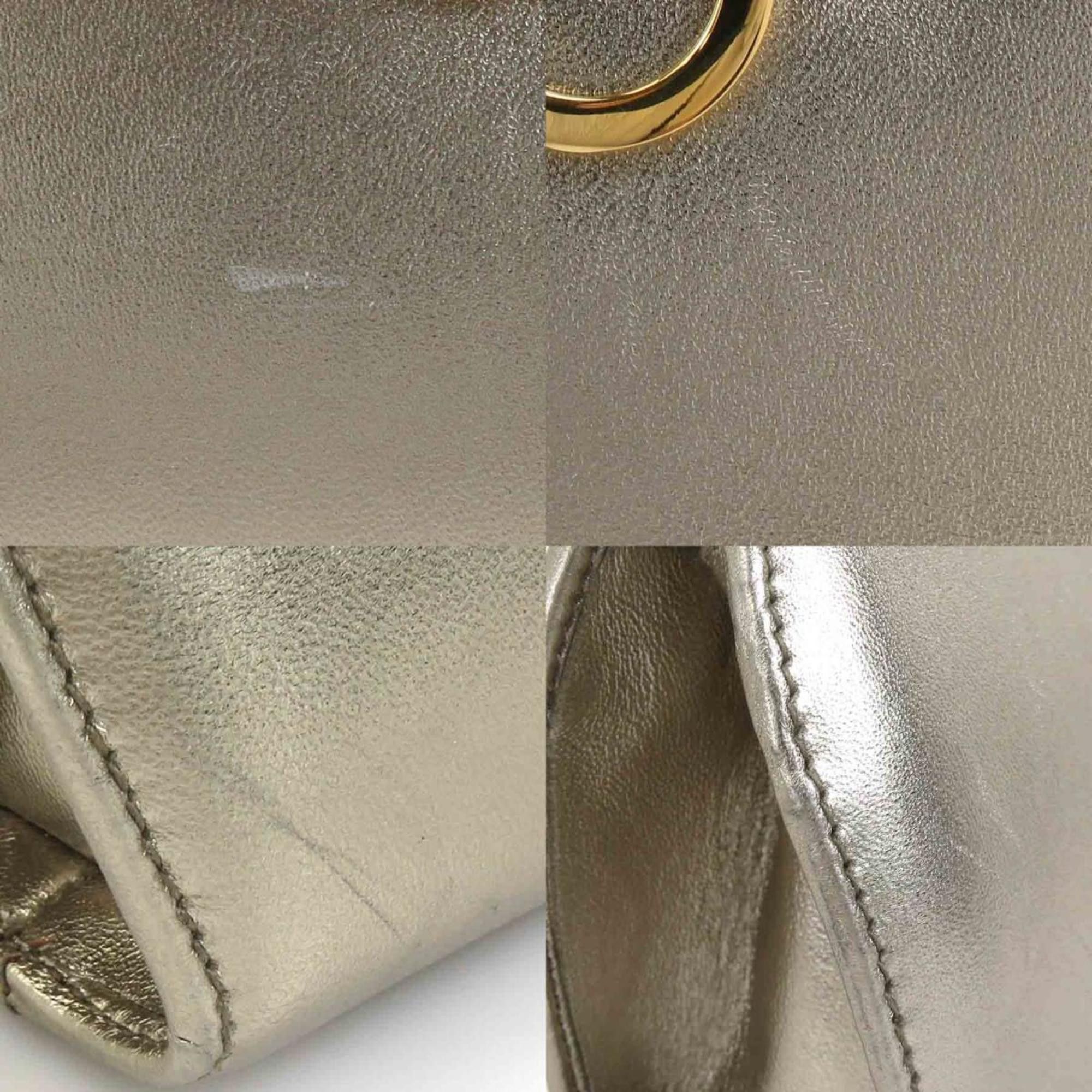 Salvatore Ferragamo Salvatore Ferragamo Gancini Leather and Metal Shoulder Bag in Gold for Women (e60753a) Size ONE SIZE - 4 Thumbnail