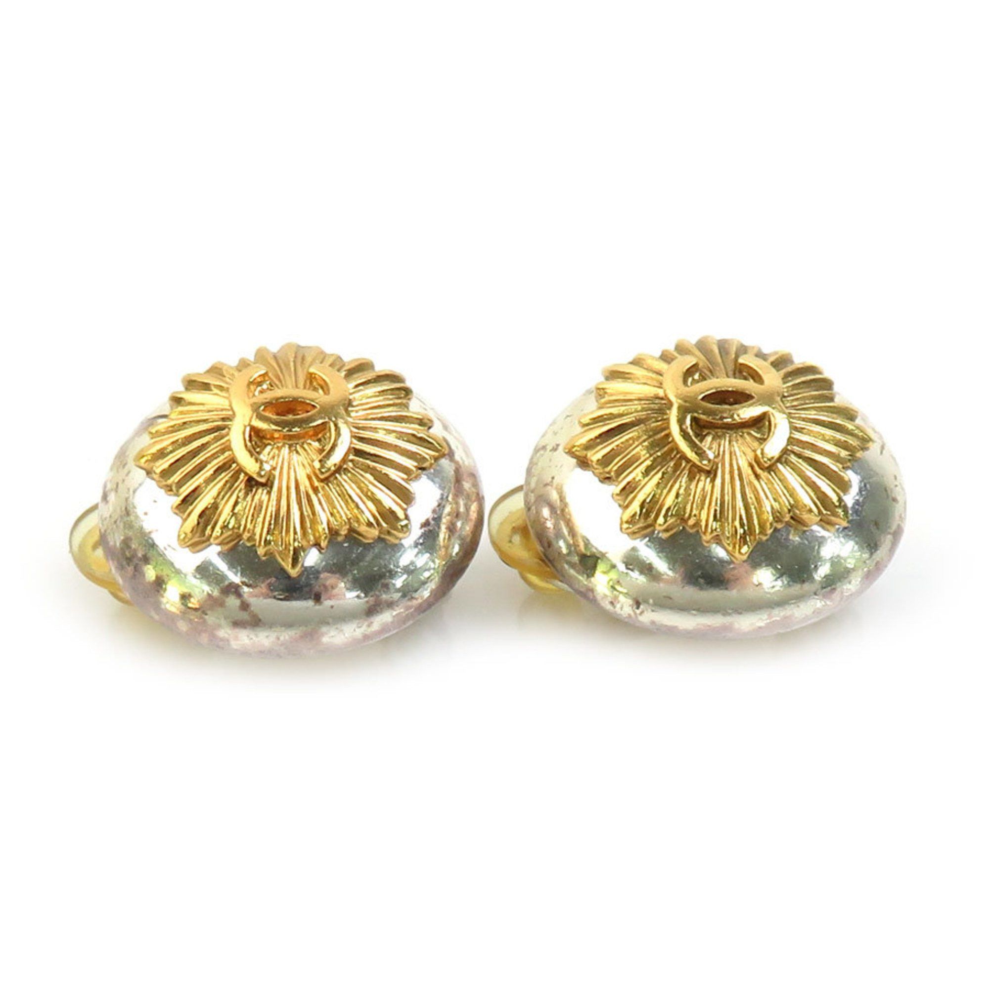 Chanel CHANEL Earrings, Metal, Silver and Gold, Women's, H31428a Size ONE SIZE - 3 Thumbnail