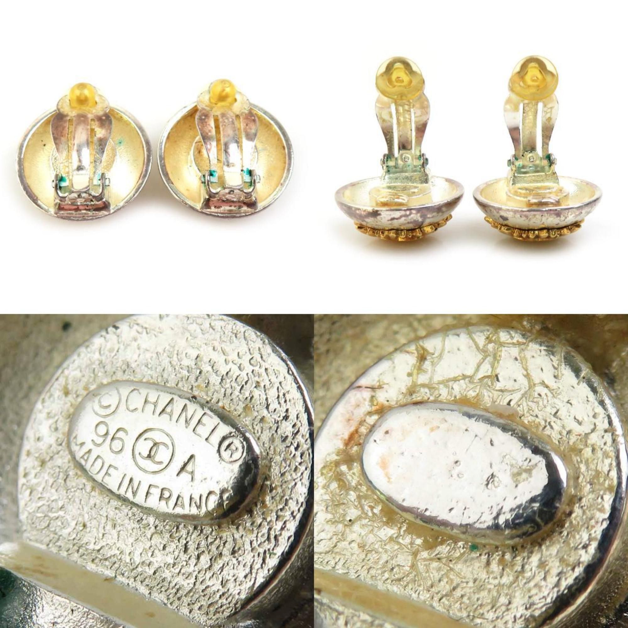 Chanel CHANEL Earrings, Metal, Silver and Gold, Women's, H31428a Size ONE SIZE - 5 Thumbnail