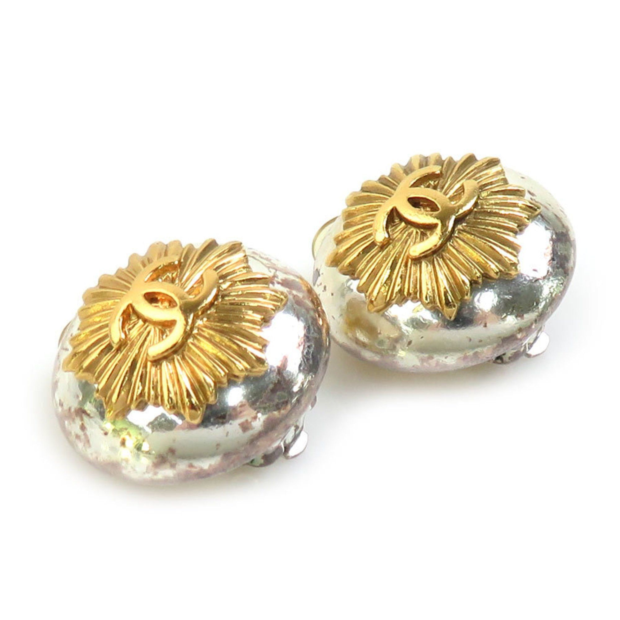 Chanel CHANEL Earrings, Metal, Silver and Gold, Women's, H31428a Size ONE SIZE - 2 Thumbnail