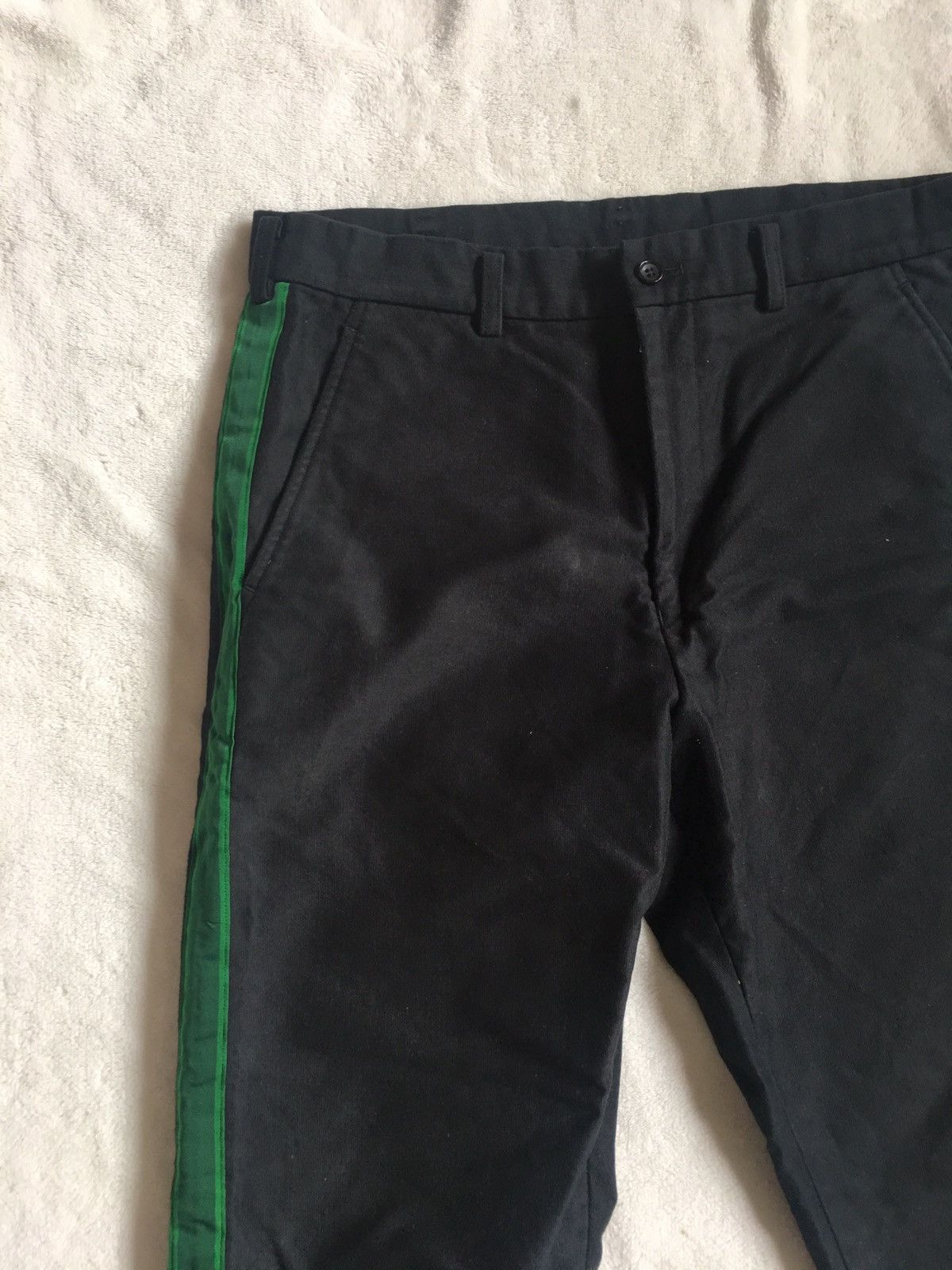 Comme des Garcons Homme Plus AD2001 Green Side Stripe Pants Size US 34 / EU 50 - 3 Thumbnail