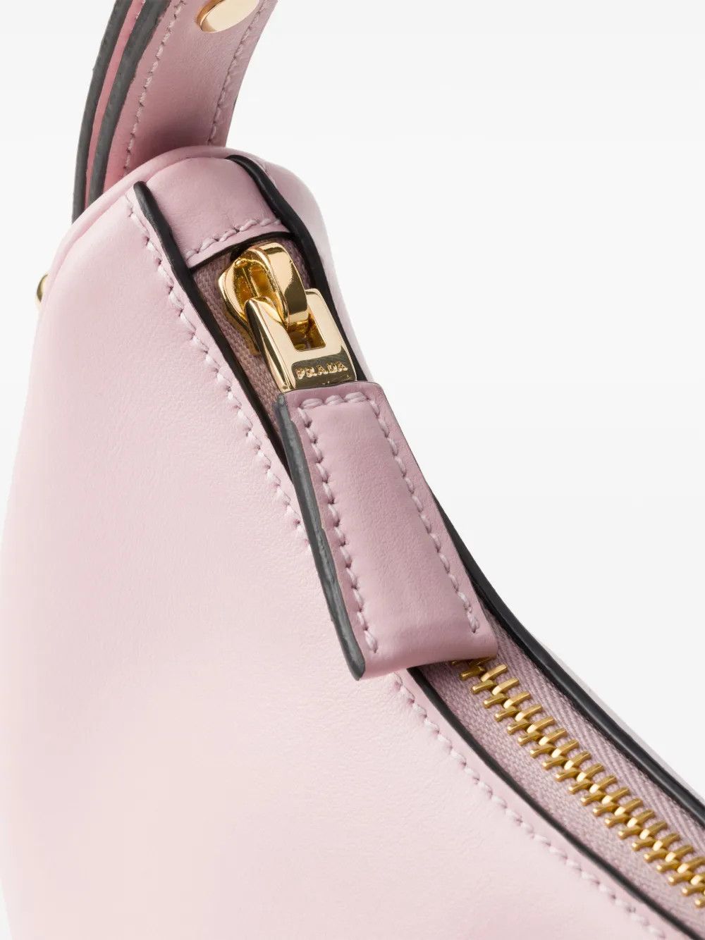 Prada Arqué leather shoulder bag in pink Size ONE SIZE - 4 Thumbnail