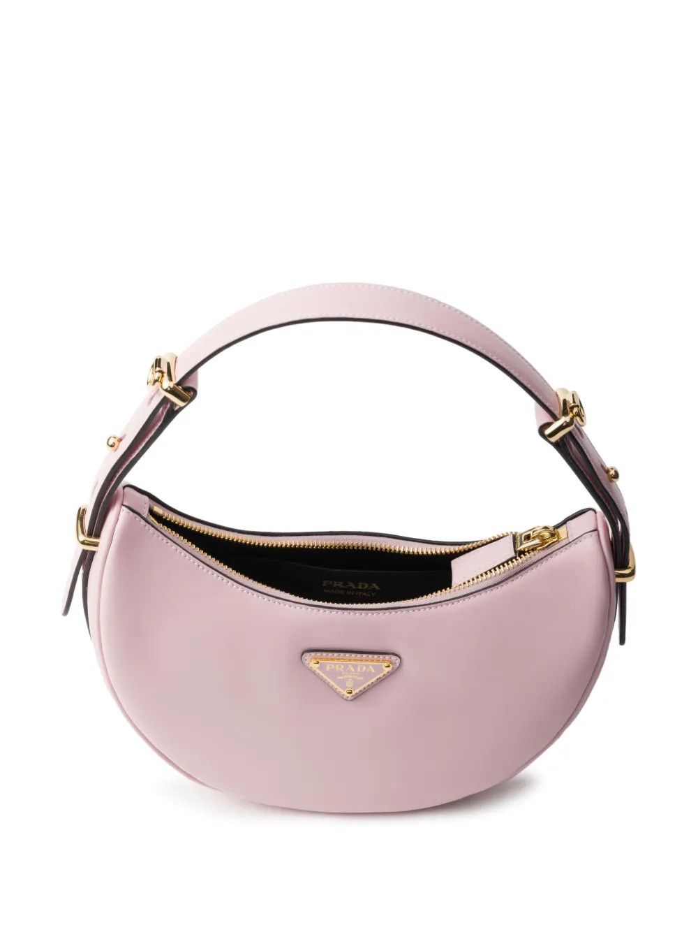 Prada Arqué leather shoulder bag in pink Size ONE SIZE - 3 Thumbnail