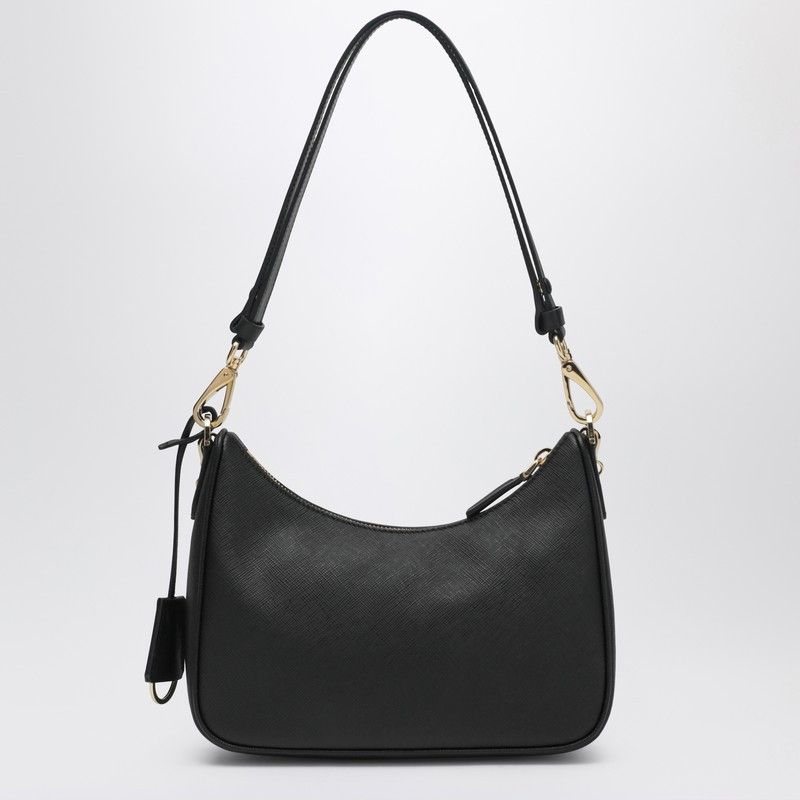 Prada Prada Mini Prada Re-Edition Bag In Black Saffiano Size ONE SIZE - 2 Thumbnail