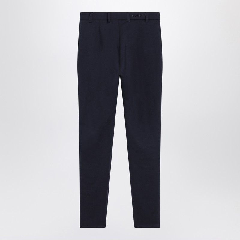 Gucci Gucci Slim Blue Wool Trousers Size 28" / US 6 / IT 42 - 2 Thumbnail