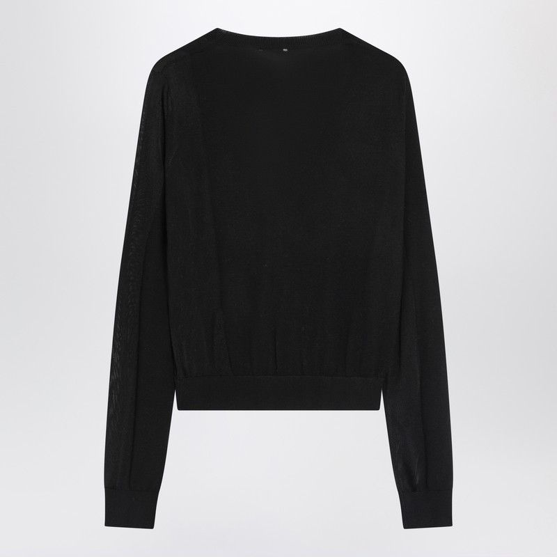 Sportmax Sportmax Black Wool Cardigan Size L / US 10 / IT 46 - 2 Thumbnail