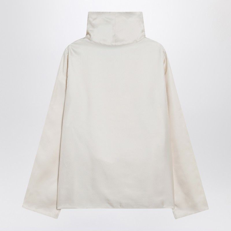 Loulou de Saison Loulou De Saison Ivory Cyna Silk Blouse Size L / US 10 / IT 46 - 2 Thumbnail