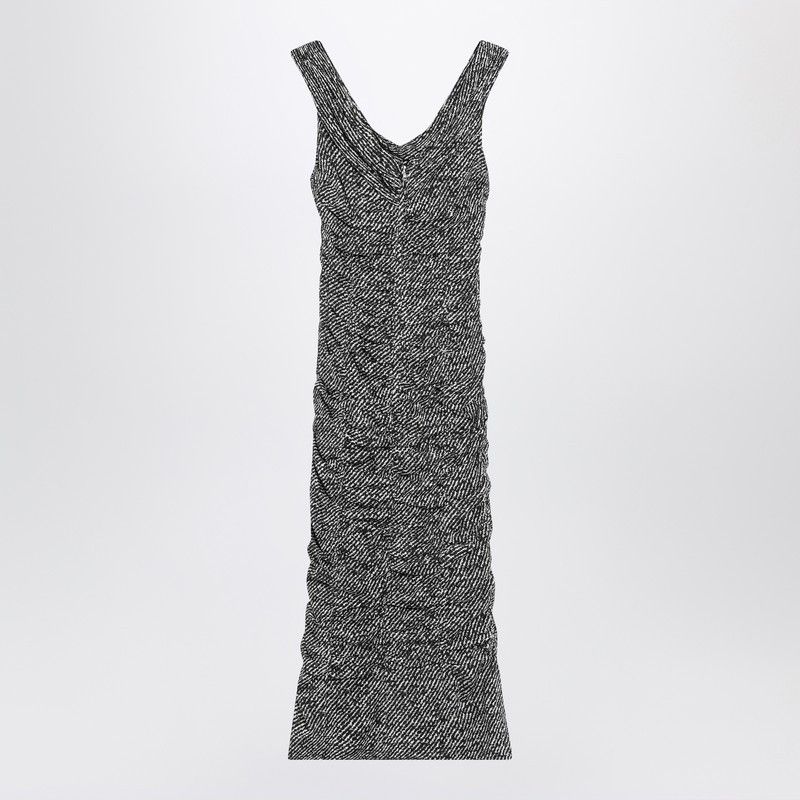 Dolce & Gabbana Dolce&Gabbana Diagonal Print Dress In Silk Blend Size S / US 4 / IT 40 - 2 Thumbnail