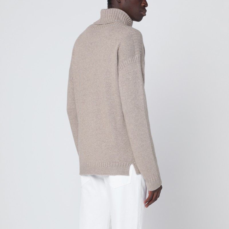Loro Piana Loro Piana Greige Cashmere Turtleneck Sweater Size US L / EU 52-54 / 3 - 2 Thumbnail