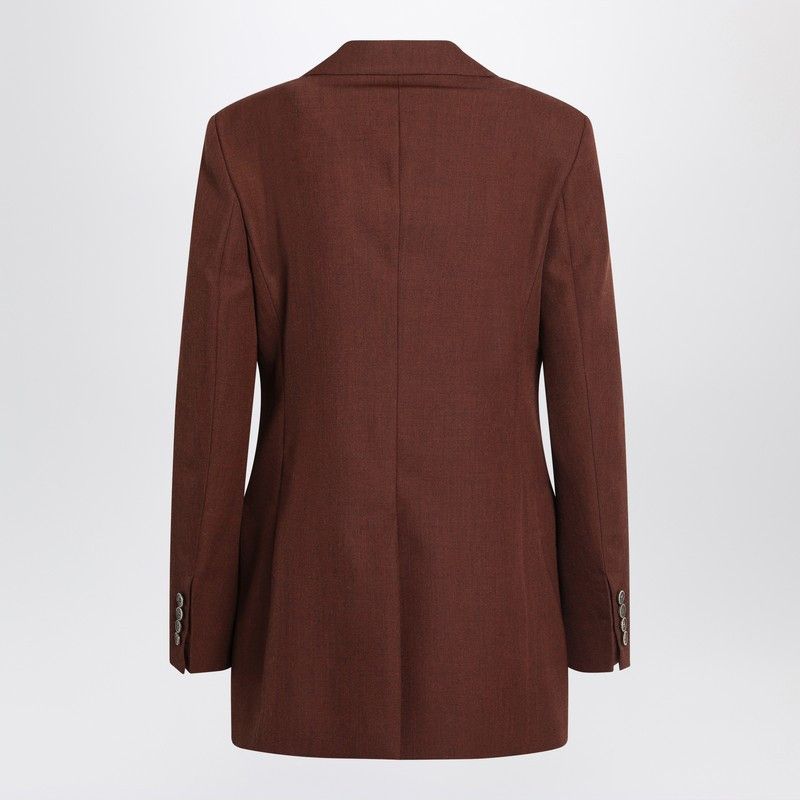 Max Mara Max Mara Earth-Tone Jacket In Wool Grain De Poudre Size XS / US 0-2 / IT 36-38 - 2 Thumbnail
