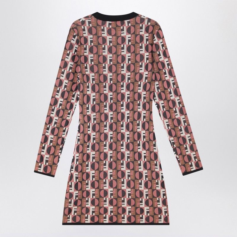 Fendi Fendi Pink Viscose Jacquard Dress Size S / US 4 / IT 40 - 2 Thumbnail