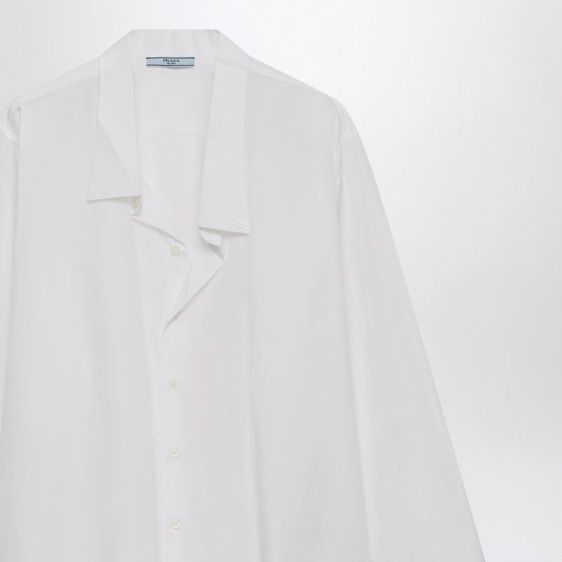 Prada Prada White Poplin Shirt Size M / US 6-8 / IT 42-44 - 2 Thumbnail