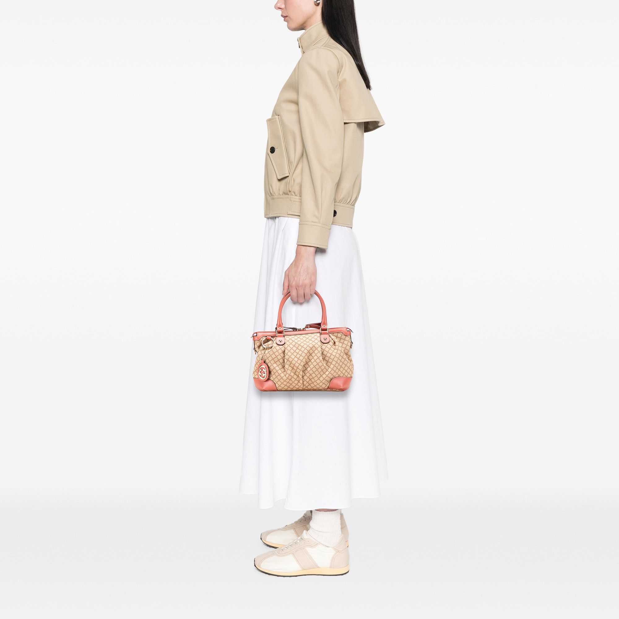 Gucci Gucci Diamante Canvas Sukey Satchel Size ONE SIZE - 14 Thumbnail