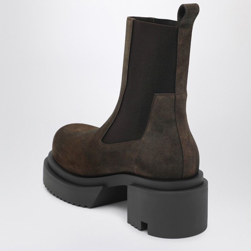 Rick Owens Rick Owens Brown Bogun Beatle Boots In Suede Size US 7 / EU 40 - 2 Thumbnail