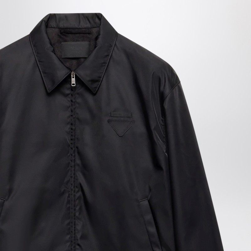 Prada Prada Black Jacket With Zip In Re-Nylon Size US XL / EU 56 / 4 - 2 Thumbnail