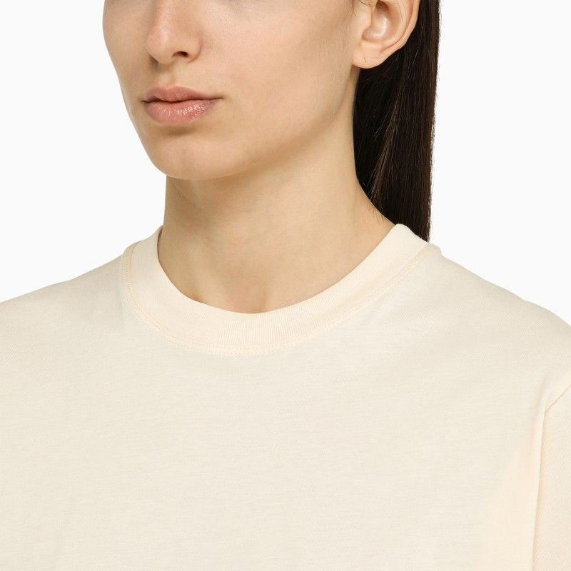 Loulou de Saison Loulou De Saison Ivory Crew-Neck T-Shirt Size L / US 10 / IT 46 - 3 Thumbnail