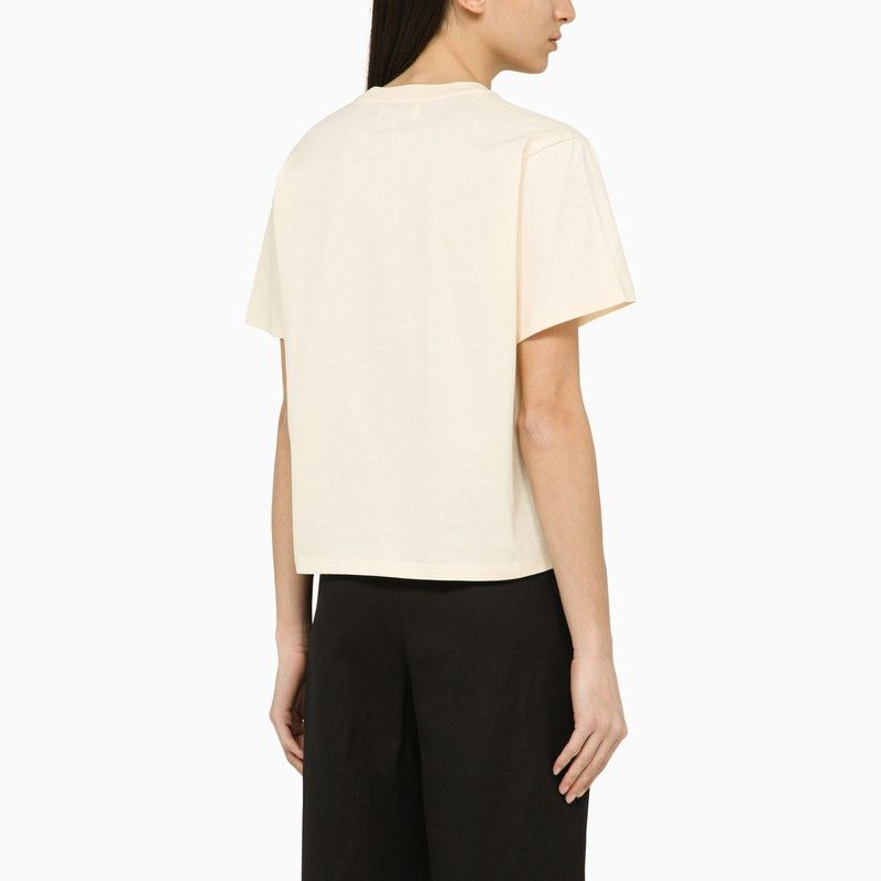 Loulou de Saison Loulou De Saison Ivory Crew-Neck T-Shirt Size L / US 10 / IT 46 - 2 Thumbnail