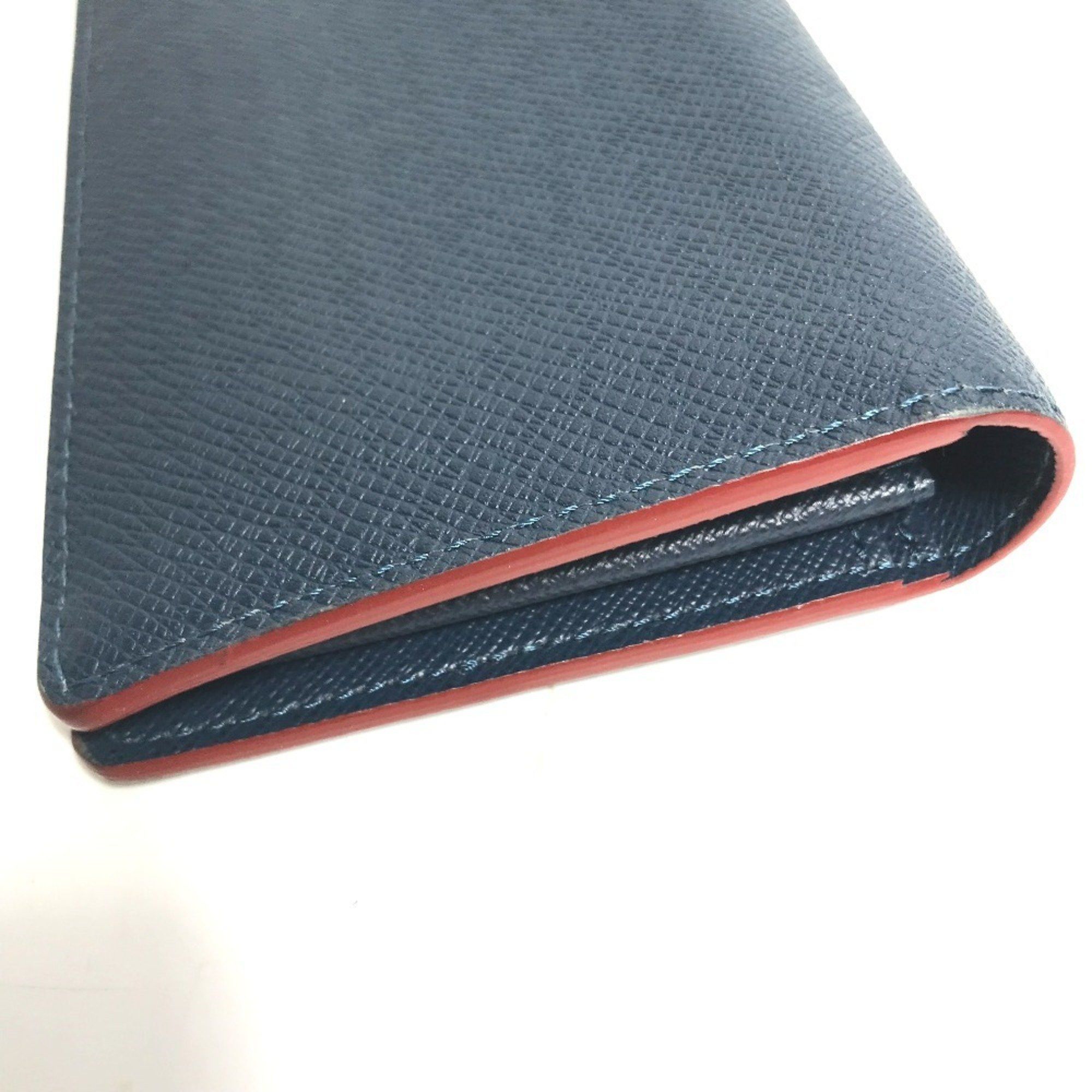 Louis Vuitton LOUIS VUITTON M30662 Taiga Portefeuille Brazza Bifold Long Wallet in Leather, Men's, Ocean Blue Size ONE SIZE - 3 Thumbnail