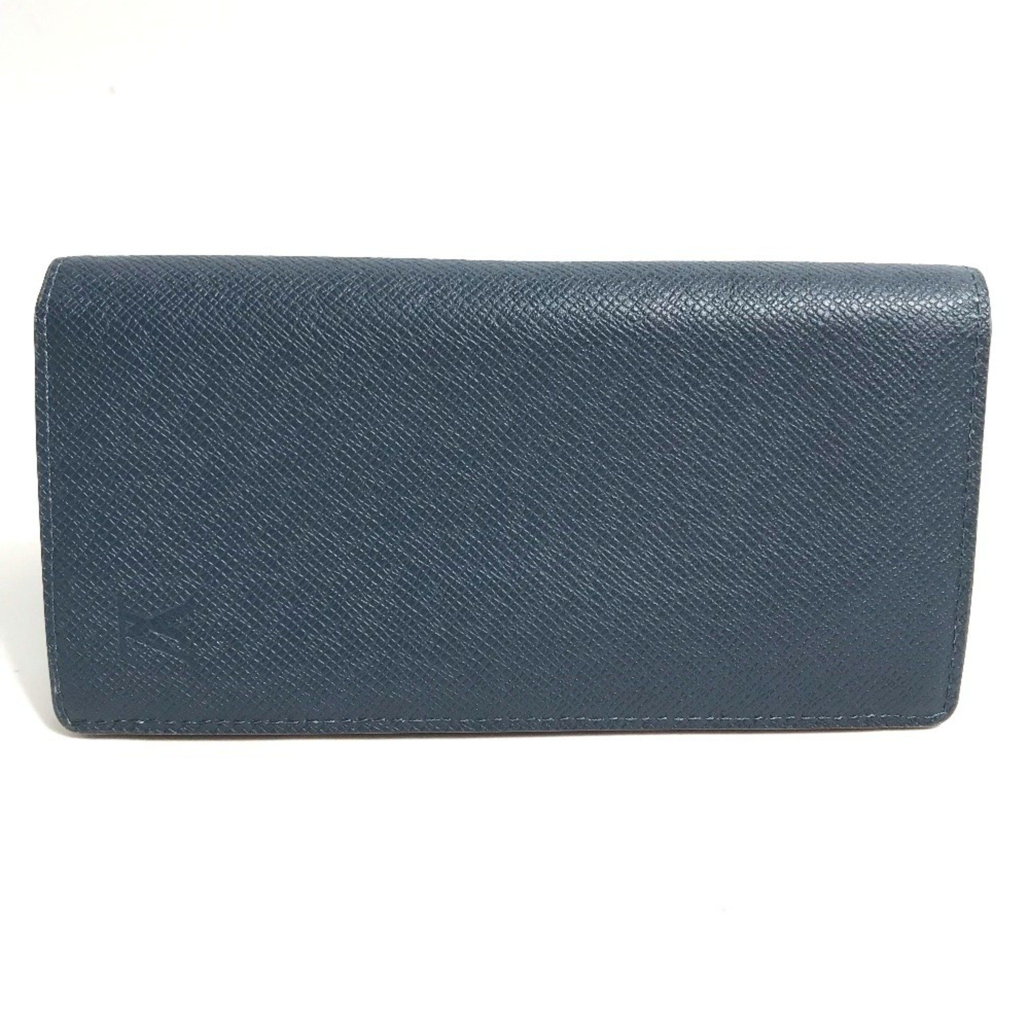 Louis Vuitton LOUIS VUITTON M30662 Taiga Portefeuille Brazza Bifold Long Wallet in Leather, Men's, Ocean Blue Size ONE SIZE - 2 Thumbnail