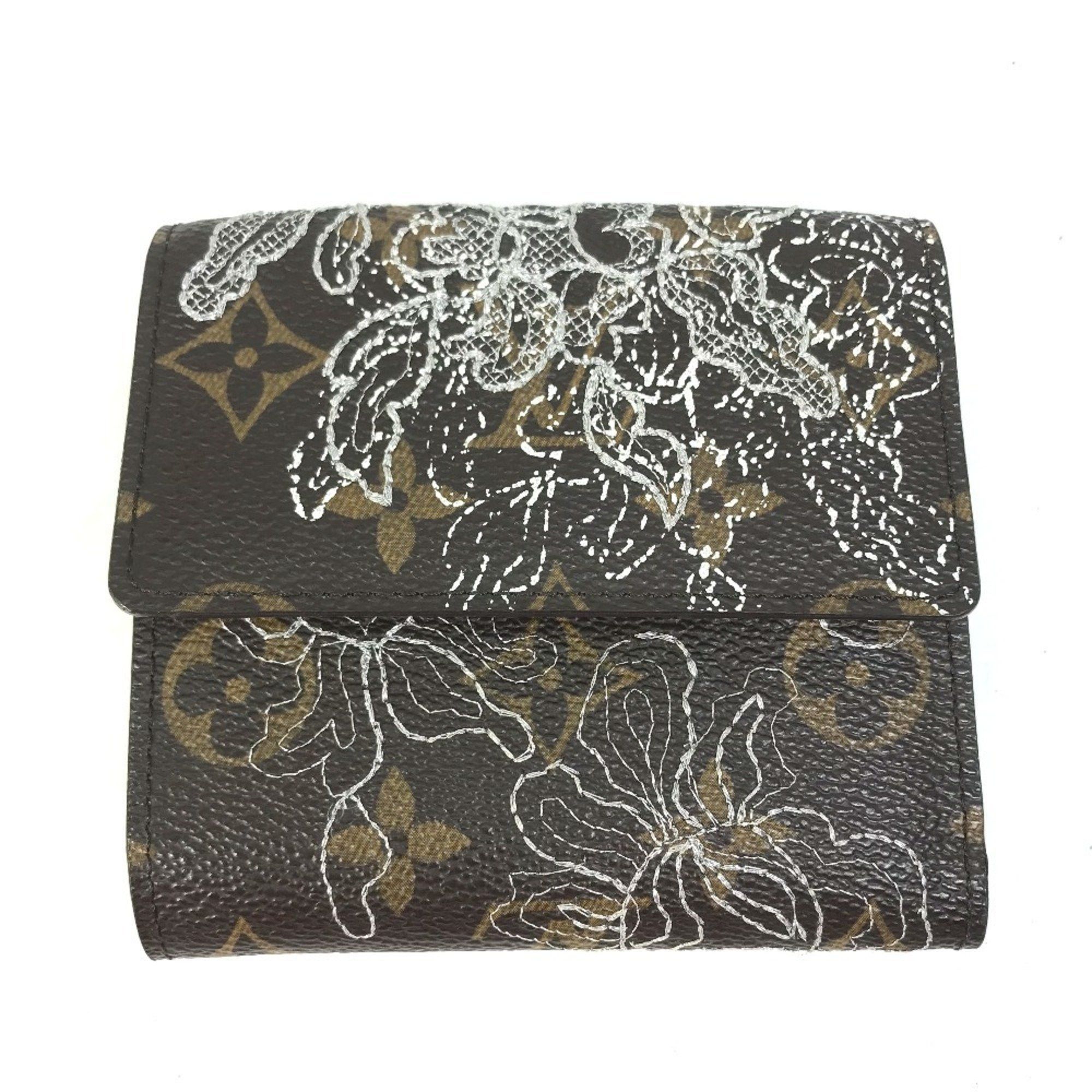 Louis Vuitton LOUIS VUITTON M95396 Monogram Dantiel Portefeuille Elise Tri-fold Wallet in Canvas, Women's, Brown Size ONE SIZE - 2 Thumbnail