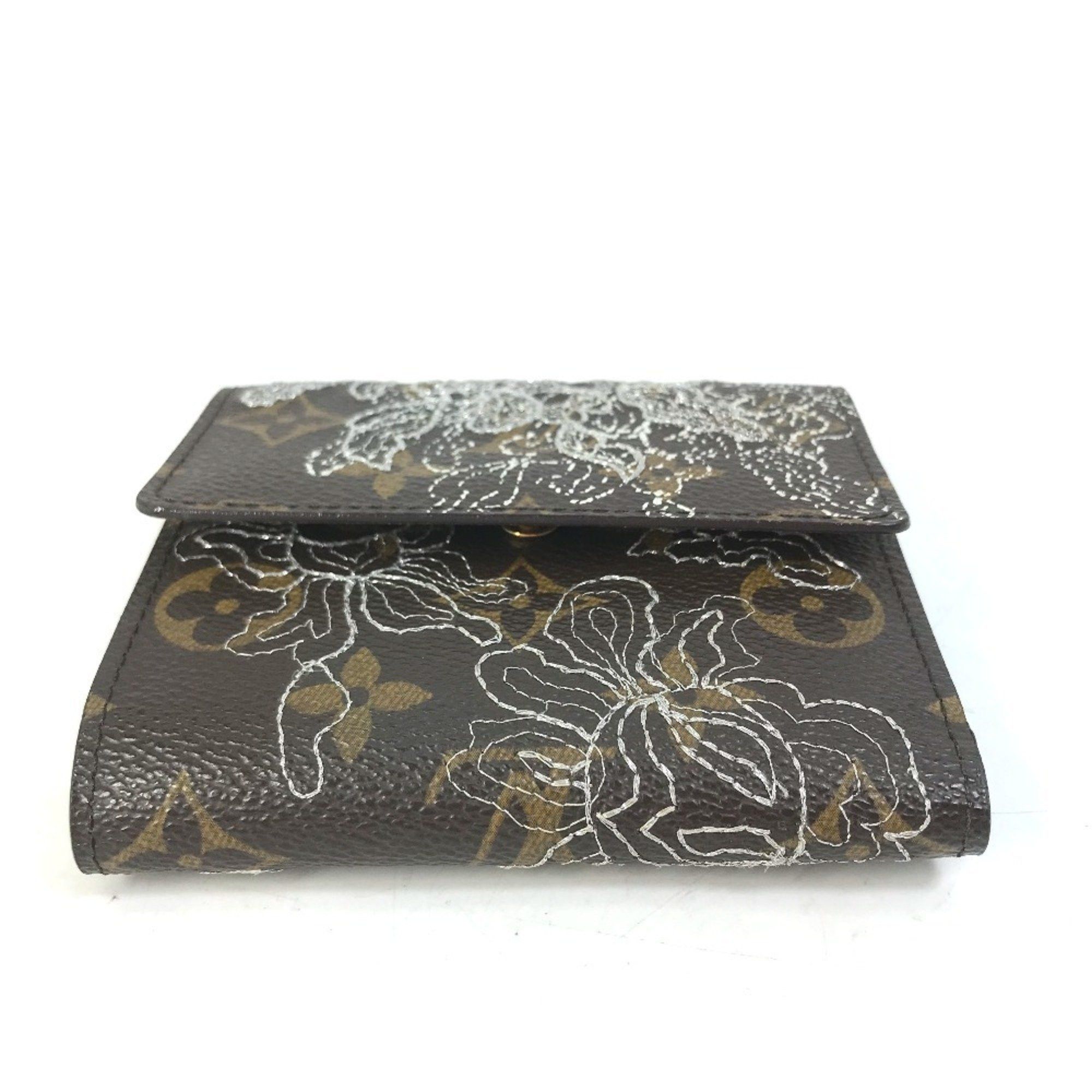 Louis Vuitton LOUIS VUITTON M95396 Monogram Dantiel Portefeuille Elise Tri-fold Wallet in Canvas, Women's, Brown Size ONE SIZE - 3 Thumbnail