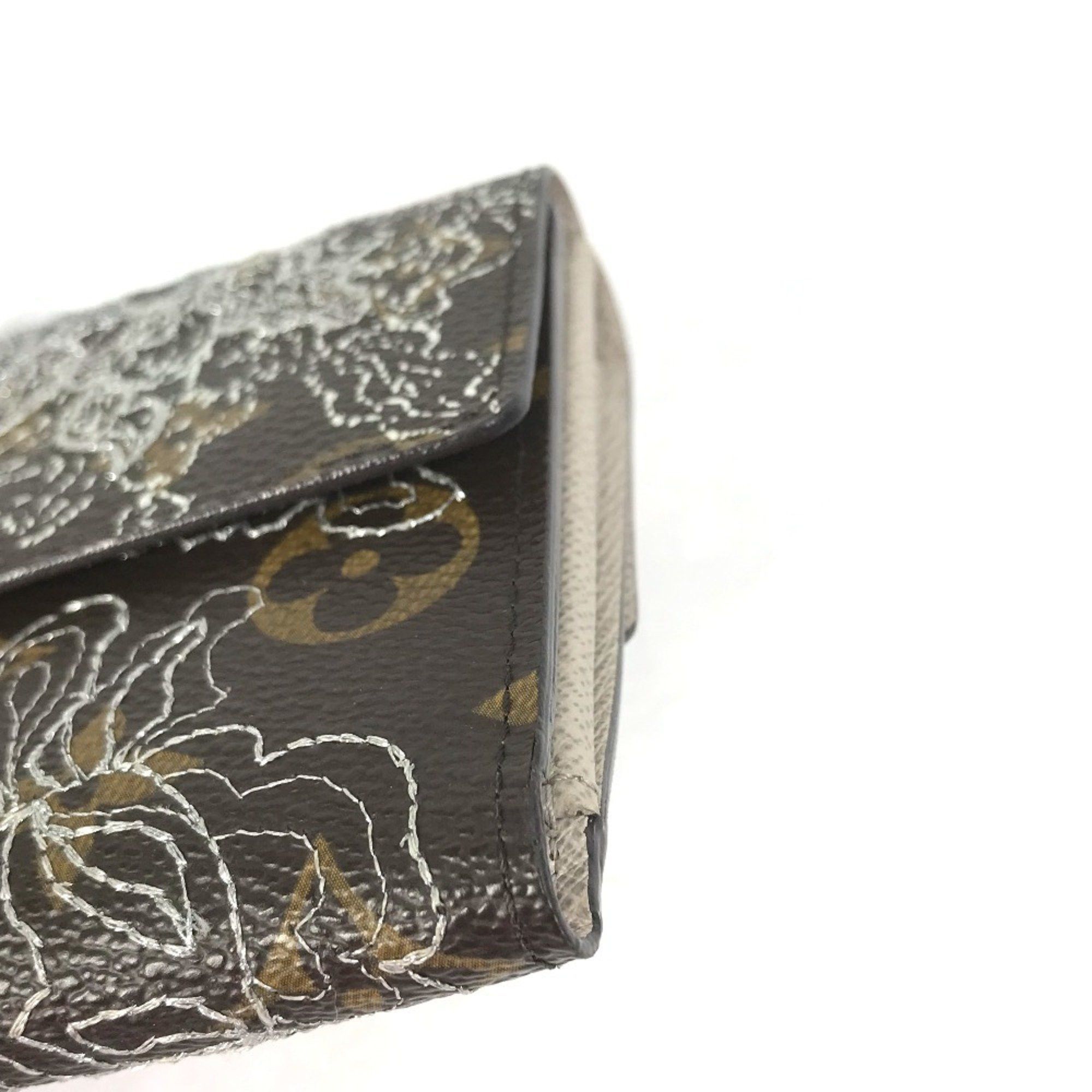 Louis Vuitton LOUIS VUITTON M95396 Monogram Dantiel Portefeuille Elise Tri-fold Wallet in Canvas, Women's, Brown Size ONE SIZE - 11 Thumbnail