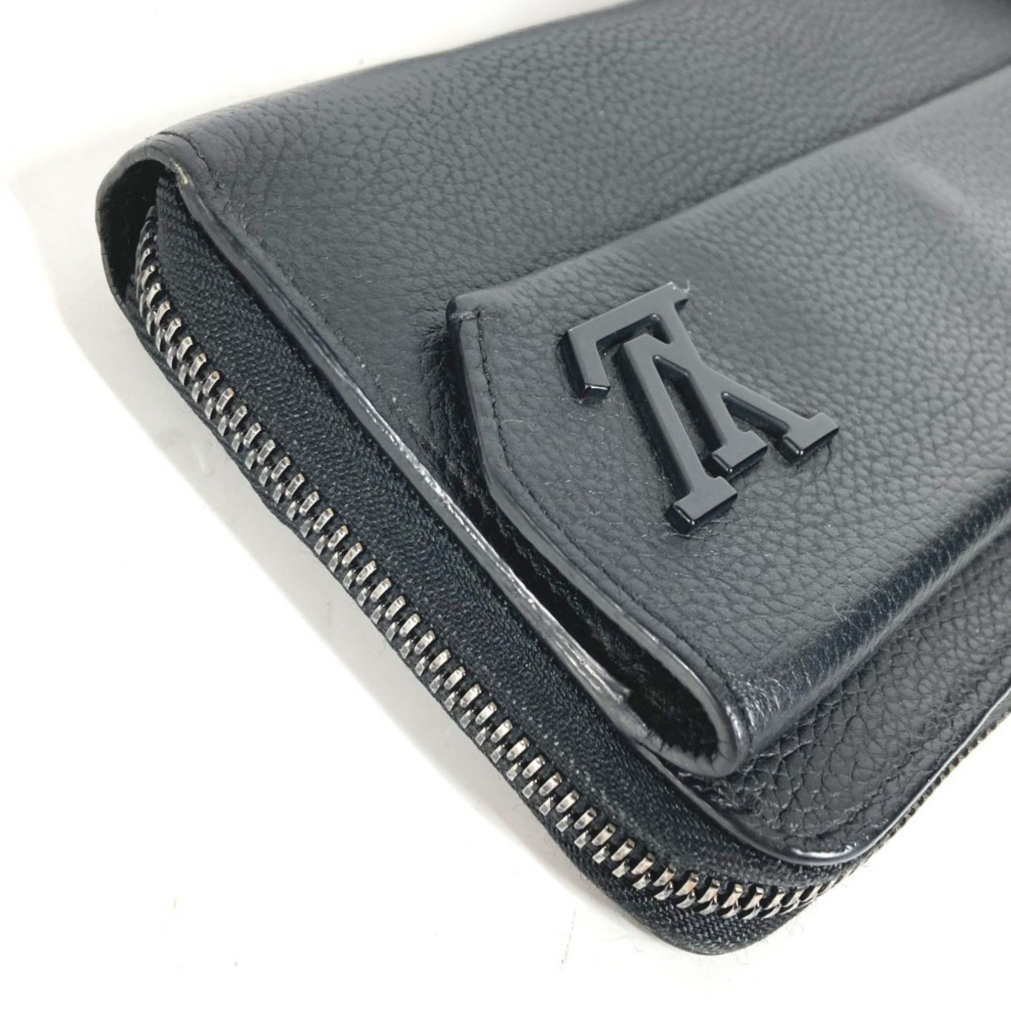 Louis Vuitton LOUIS VUITTON M69831 Aerogram Zippy Wallet, Round Zipper, Grained Leather, Men's, Noir Black Size ONE SIZE - 5 Thumbnail