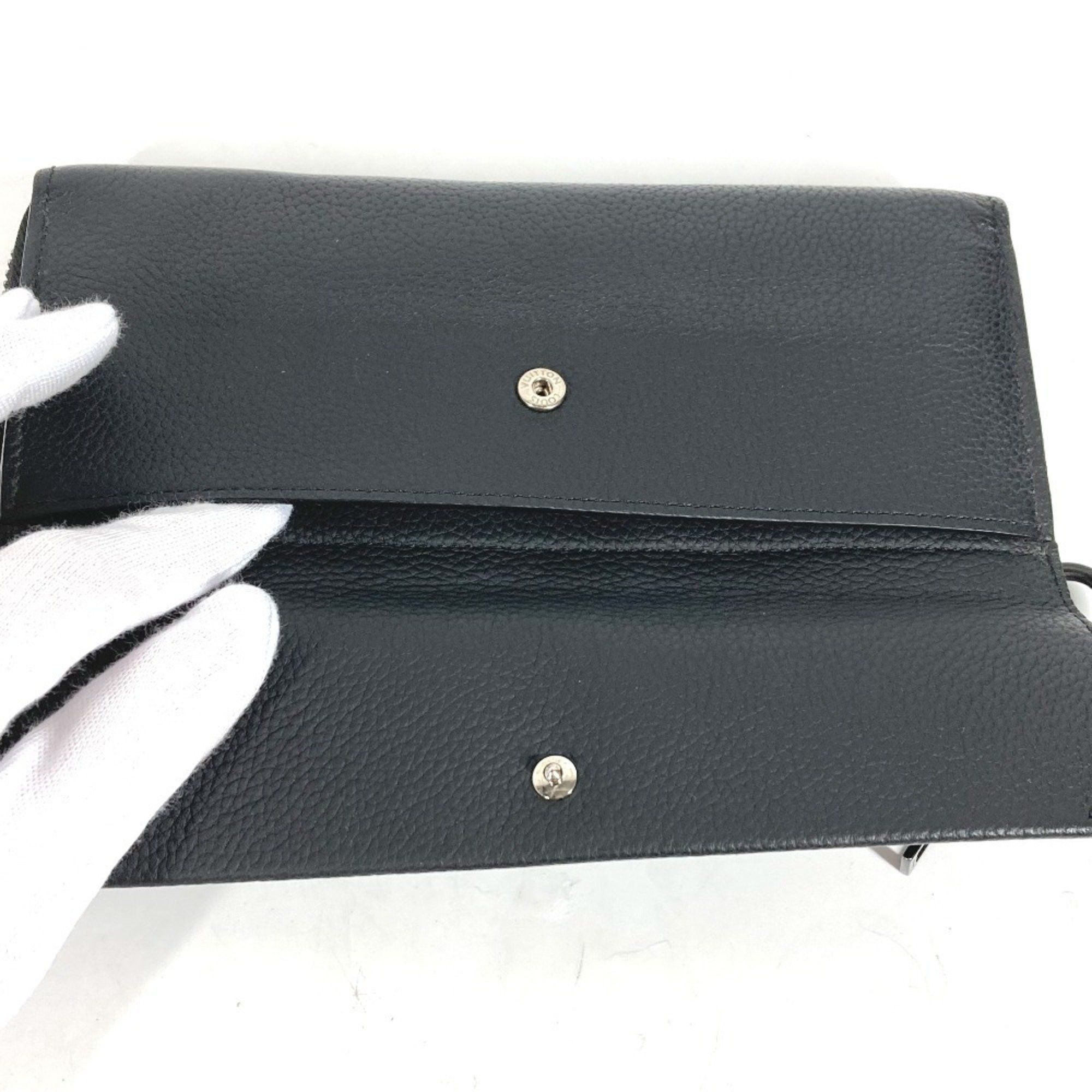 Louis Vuitton LOUIS VUITTON M69831 Aerogram Zippy Wallet, Round Zipper, Grained Leather, Men's, Noir Black Size ONE SIZE - 12 Thumbnail